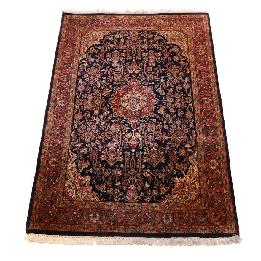 Hand-Knotted Persian Tabriz Area Rug