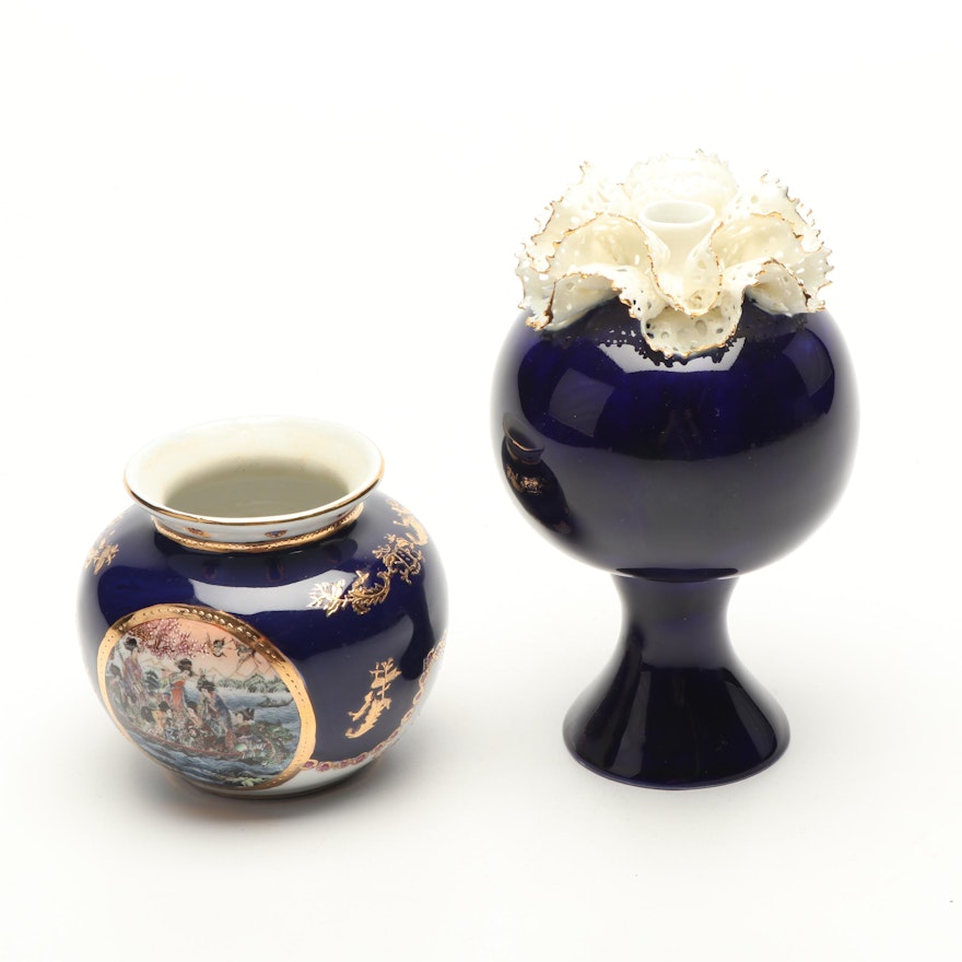 Limoges and Royal Dux Porcelain Vases