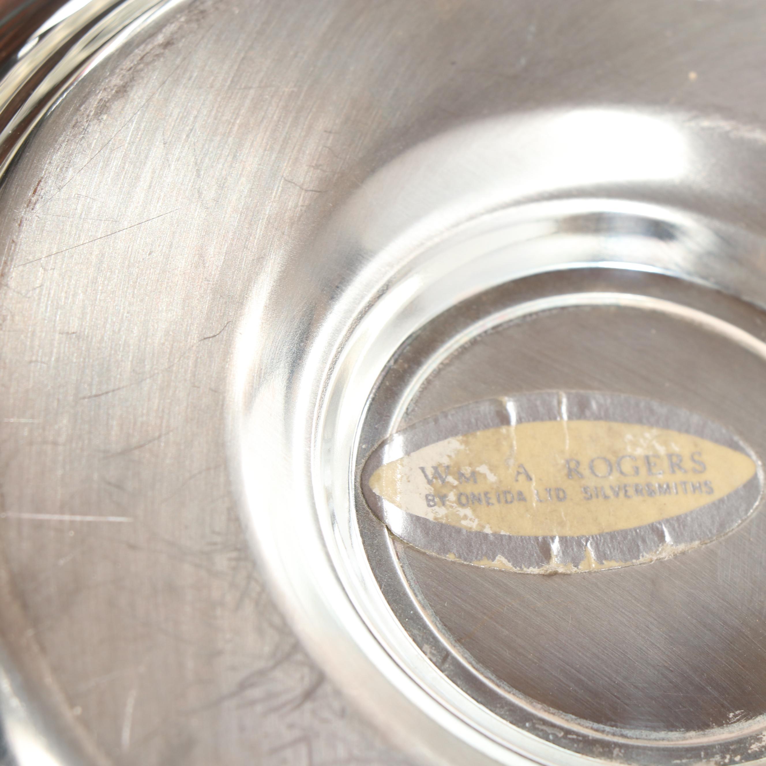 Wilcox "Brandon Hall" Vegetable Bowl with Other Silver Plate Serveware