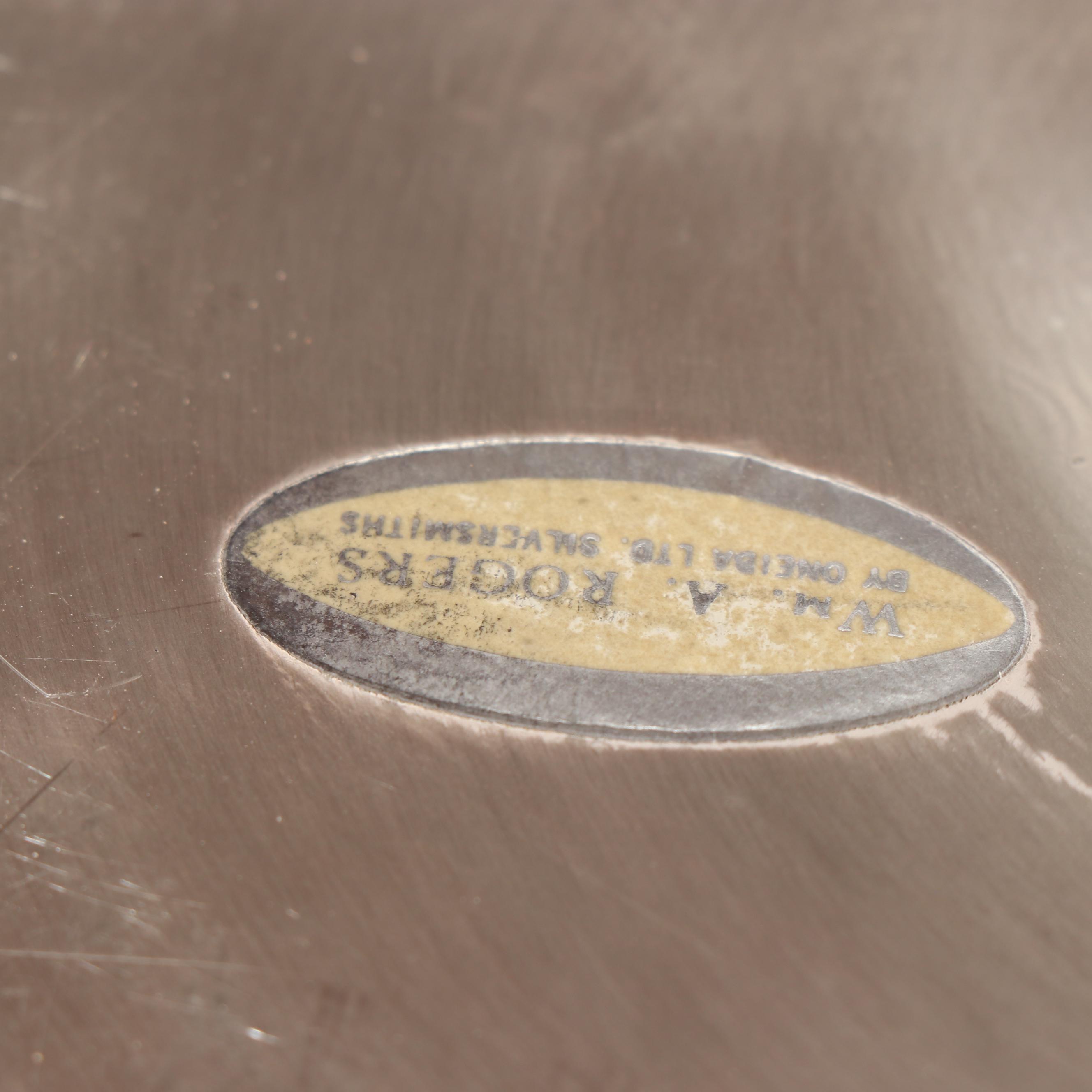 Wilcox "Brandon Hall" Vegetable Bowl with Other Silver Plate Serveware