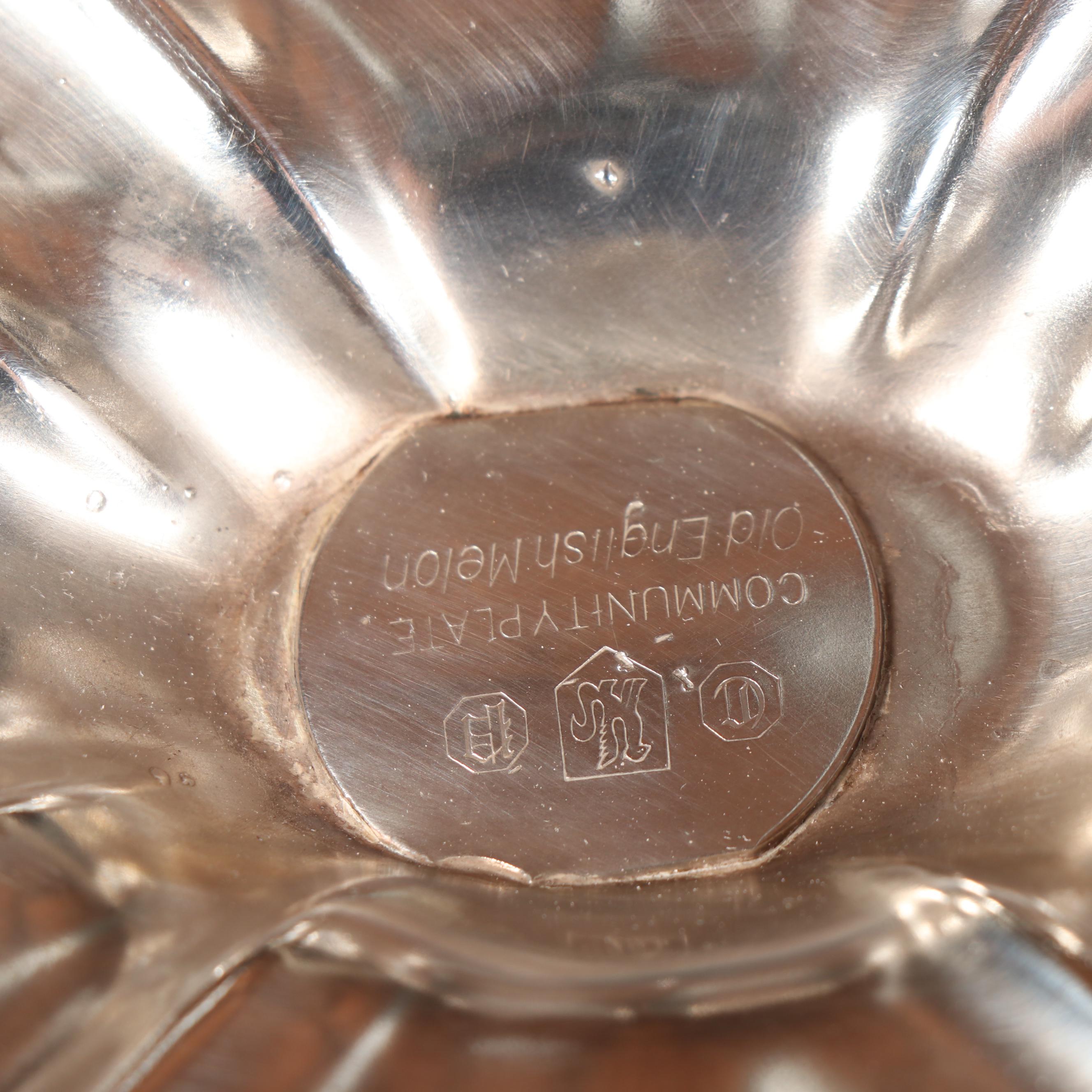 Wilcox "Brandon Hall" Vegetable Bowl with Other Silver Plate Serveware