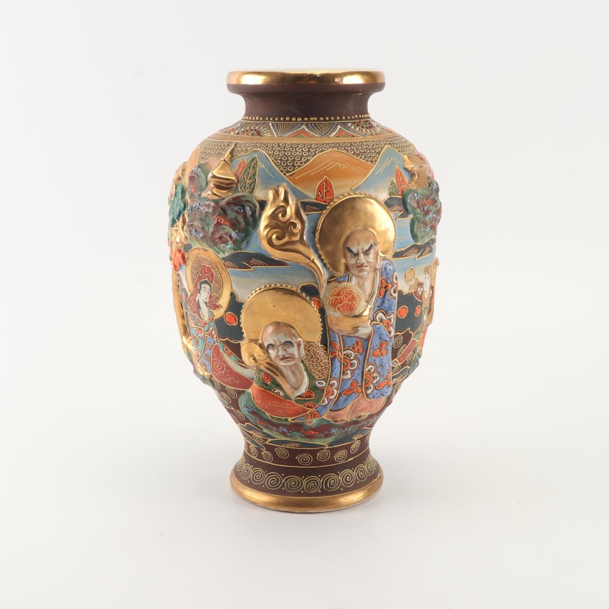 Japanese Satsuma Figural Vase