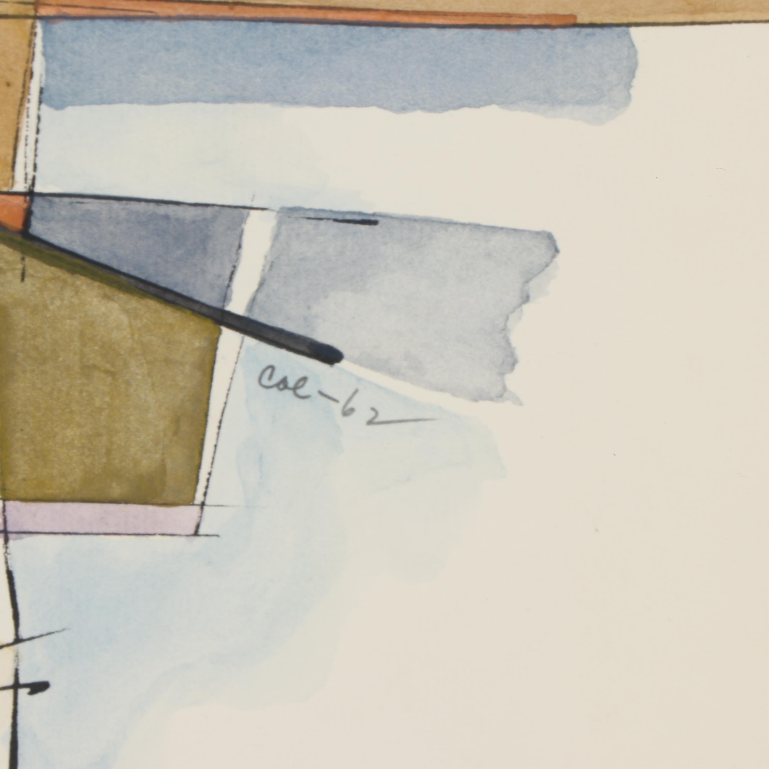 1962 Watercolor Painting "The Hills are Filled with Lupines"