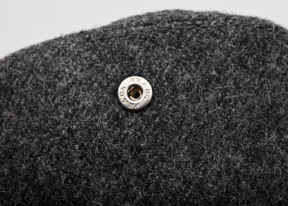 Men's Prada Gray Wool Newsboy Hat