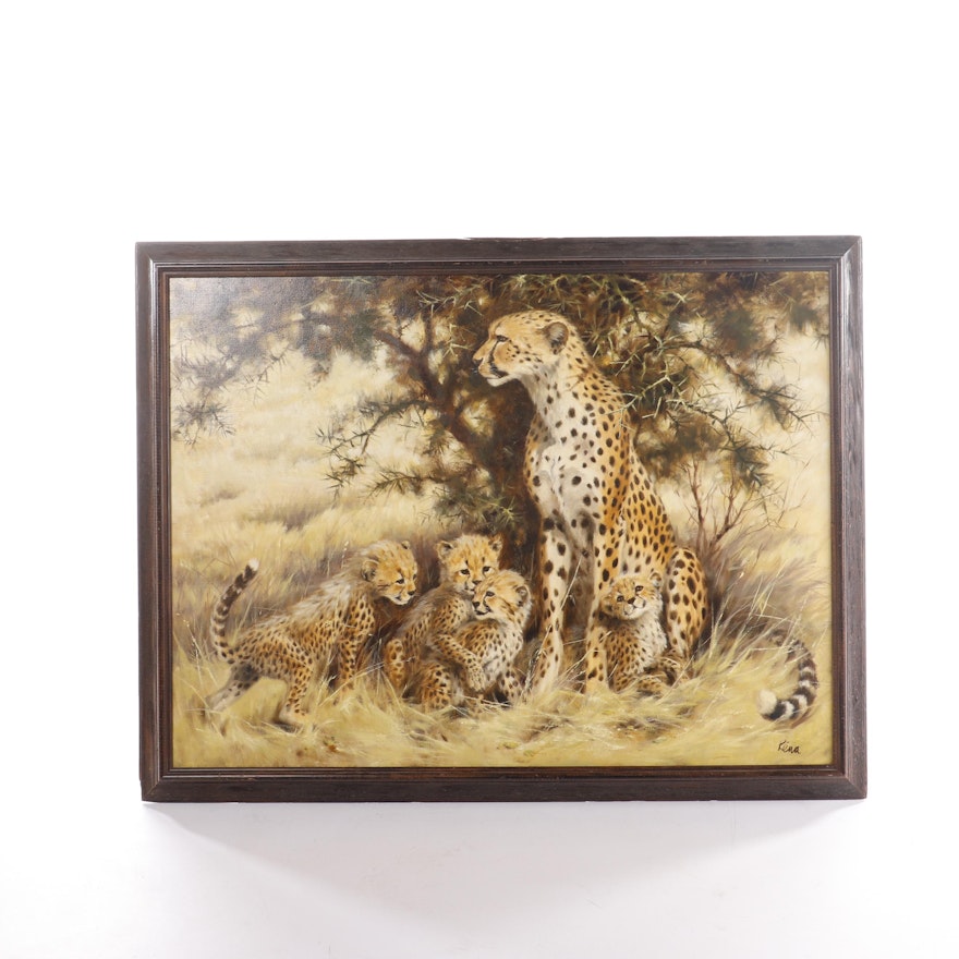 Rena Fennessy Oil Painting of Cheetahs