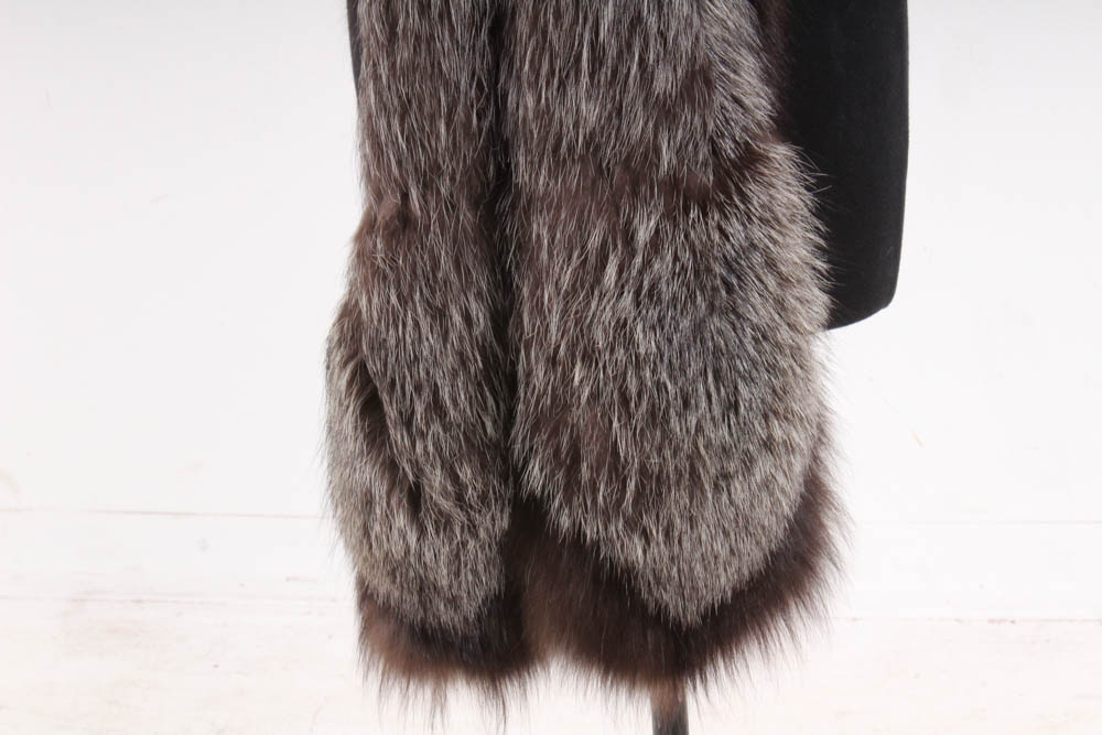 Vintage Silver Fox Fur Stole Wrap
