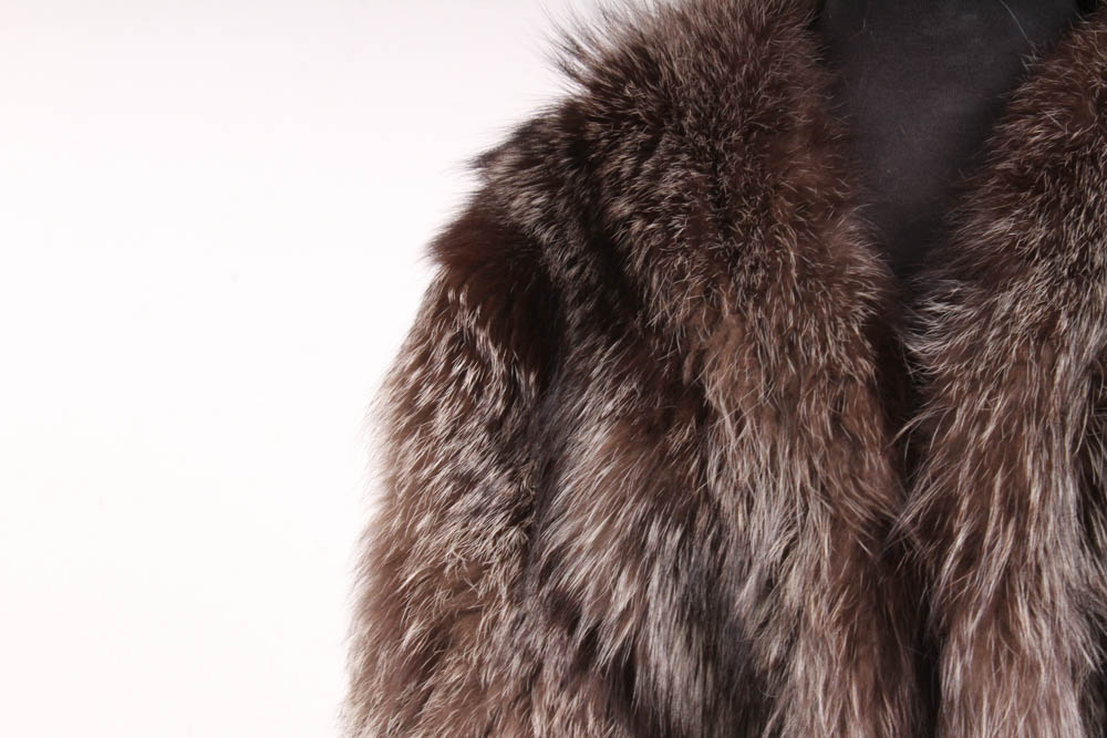 Vintage Silver Fox Fur Stole Wrap