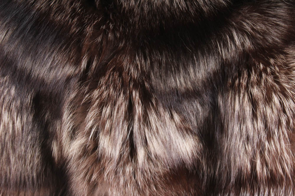 Vintage Silver Fox Fur Stole Wrap