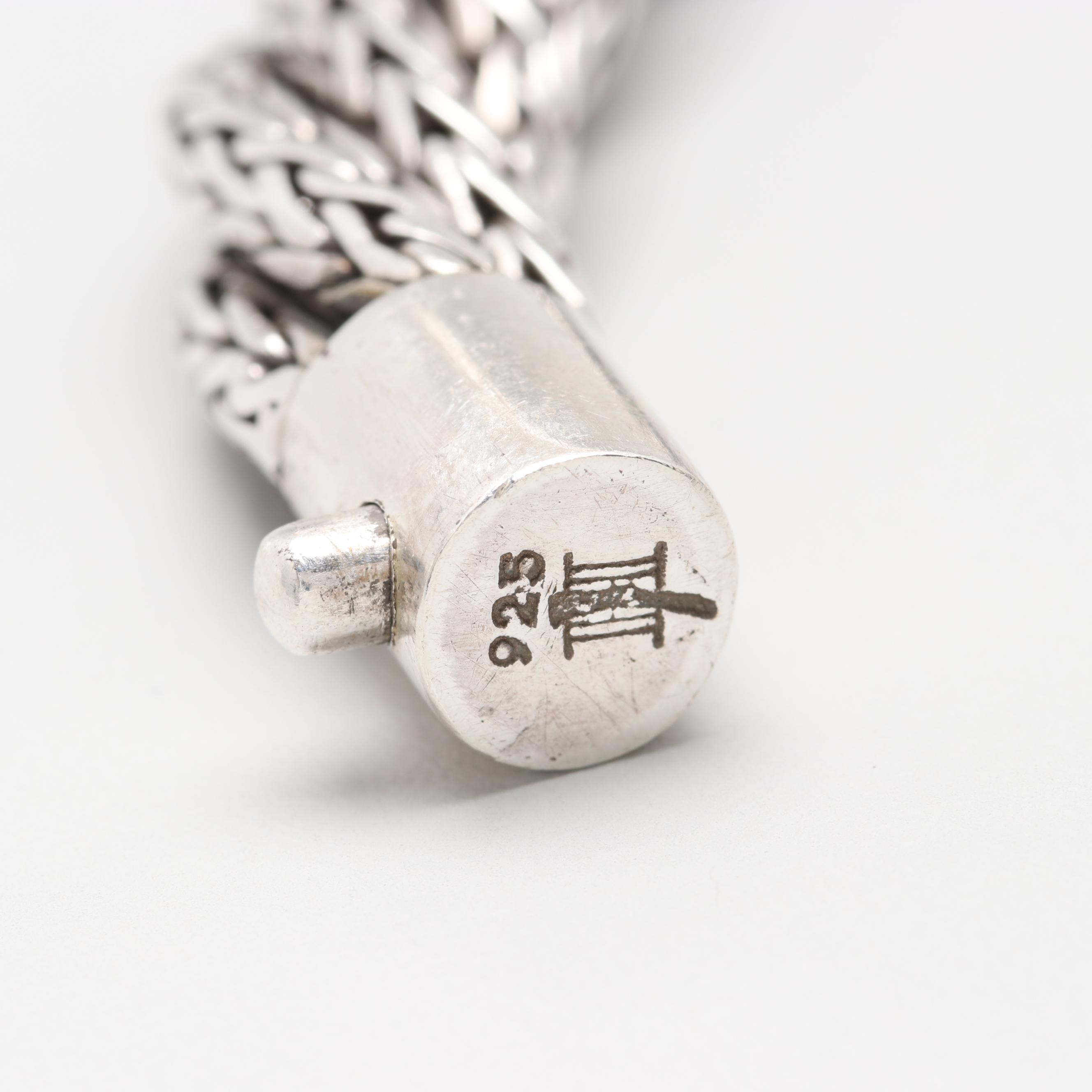 John Hardy Sterling Silver Four Strand Wheat Chain Braided Bracelet