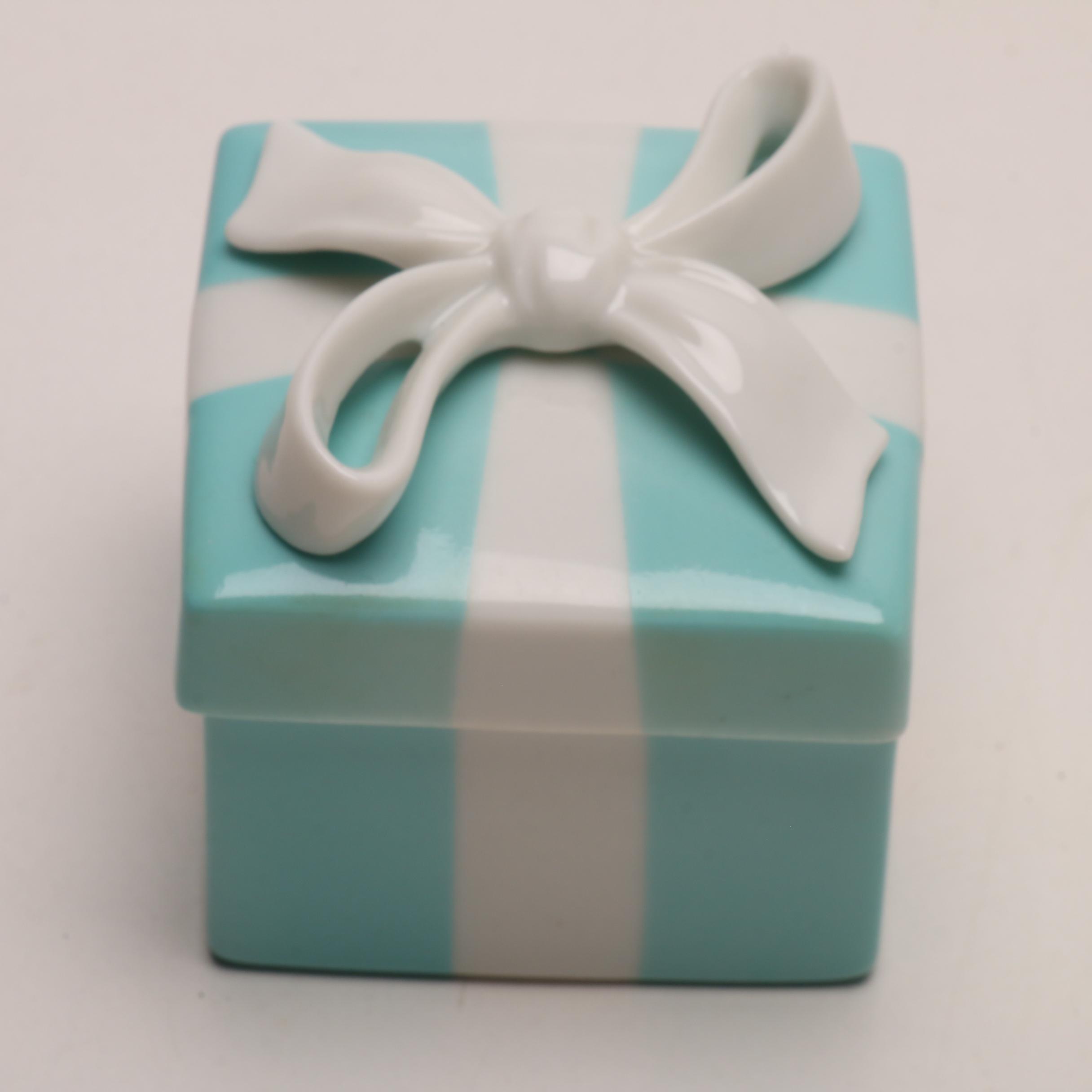 Tiffany & Co. Porcelain Blue Trinket Box