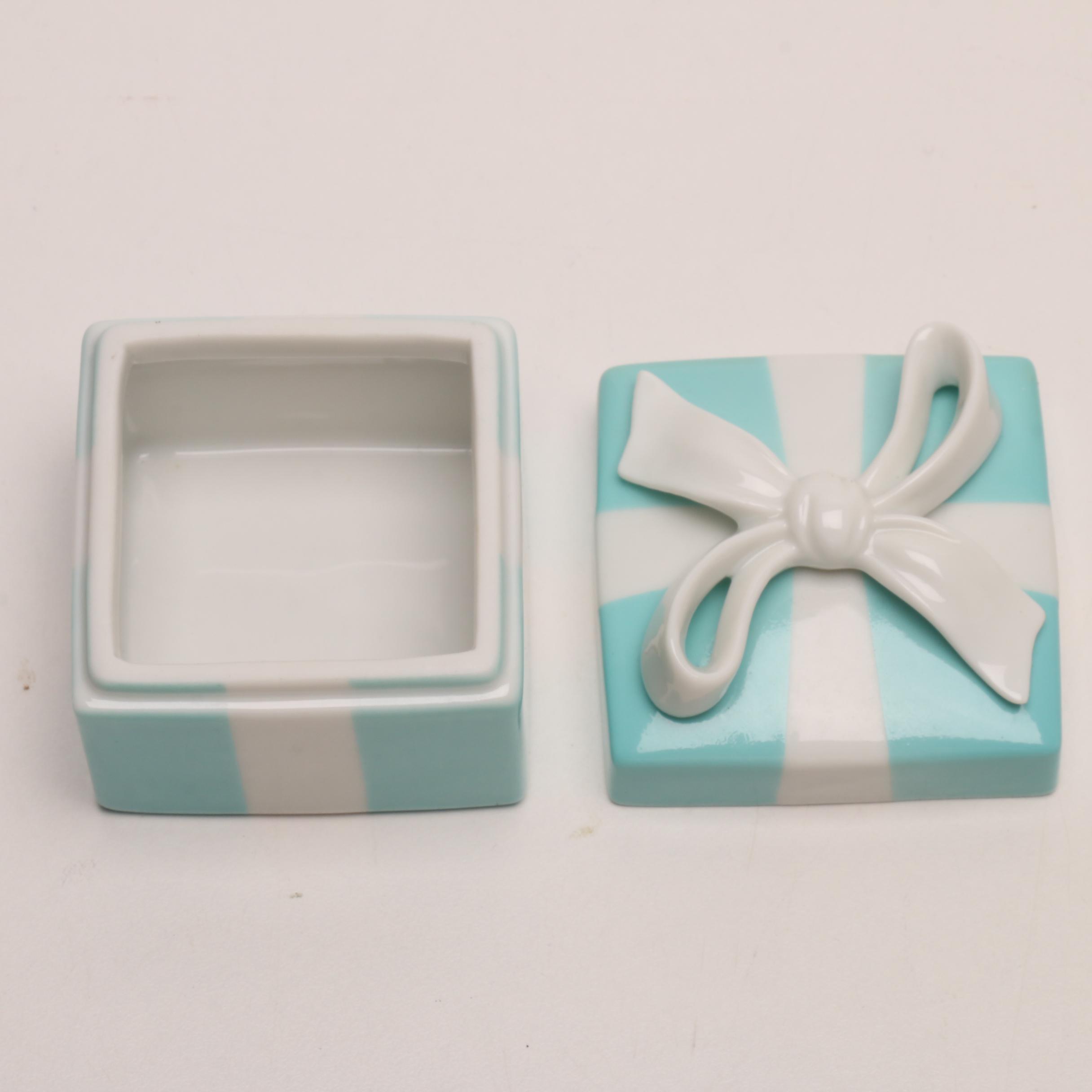 Tiffany & Co. Porcelain Blue Trinket Box