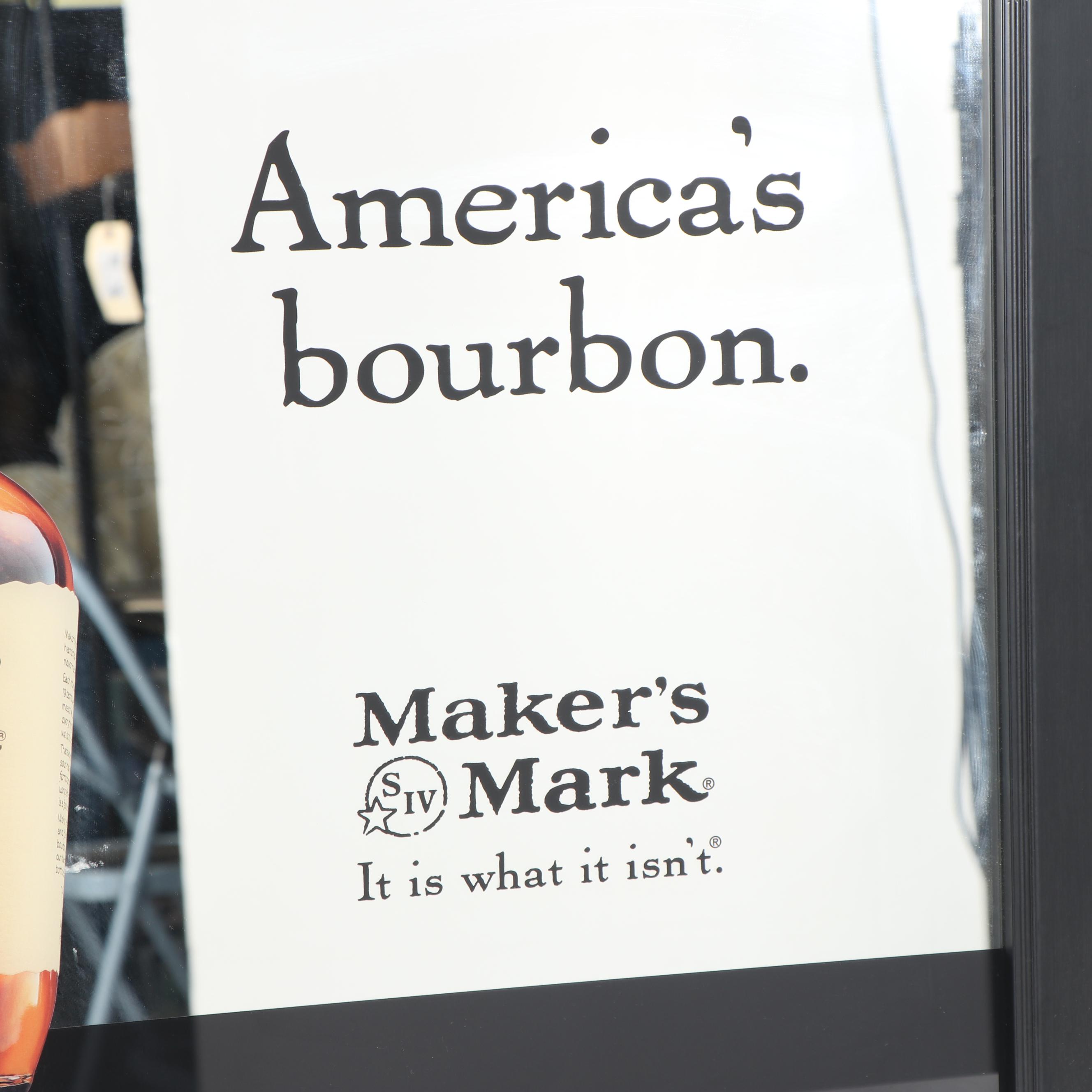 Maker's Mark "Dallas Cowboys" Ad Mirror