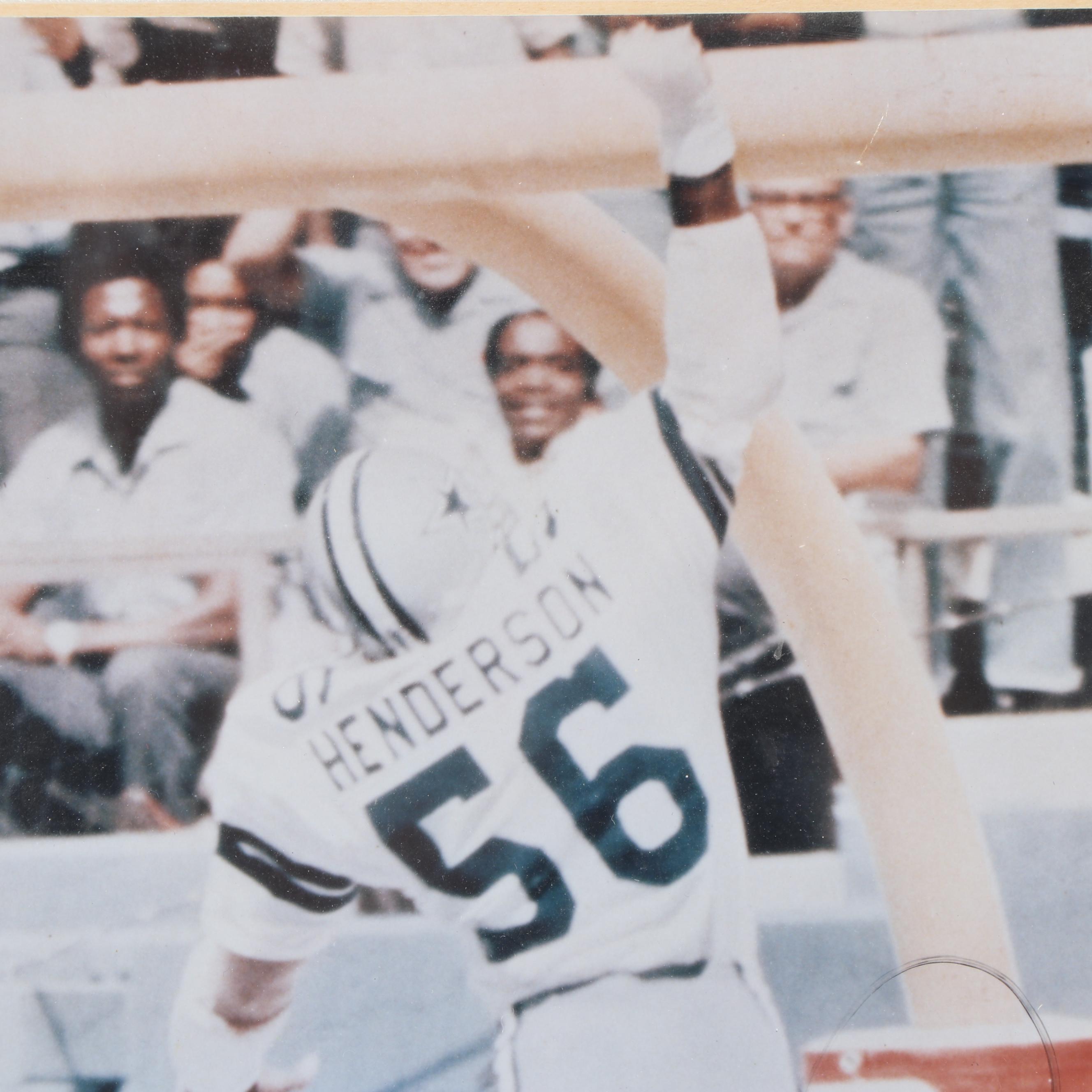 Thomas "Hollywood" Henderson Autographed First Ever Goal- Post Dunk Photograph