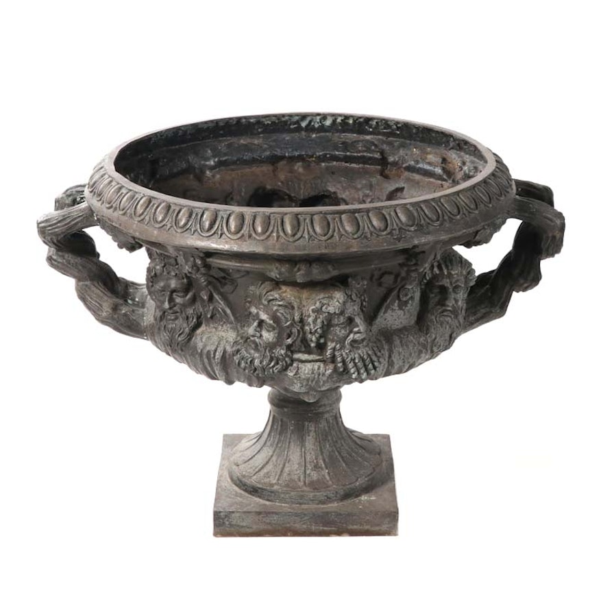 Neoclassical Style Metal Urn Jardiniere