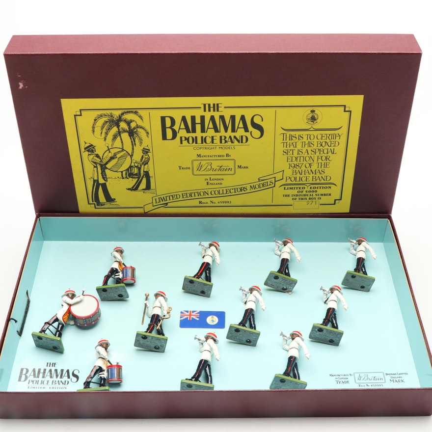 Britains Ltd. "The Bahamas Police Band" 1987 Limited Edition Figurine Set