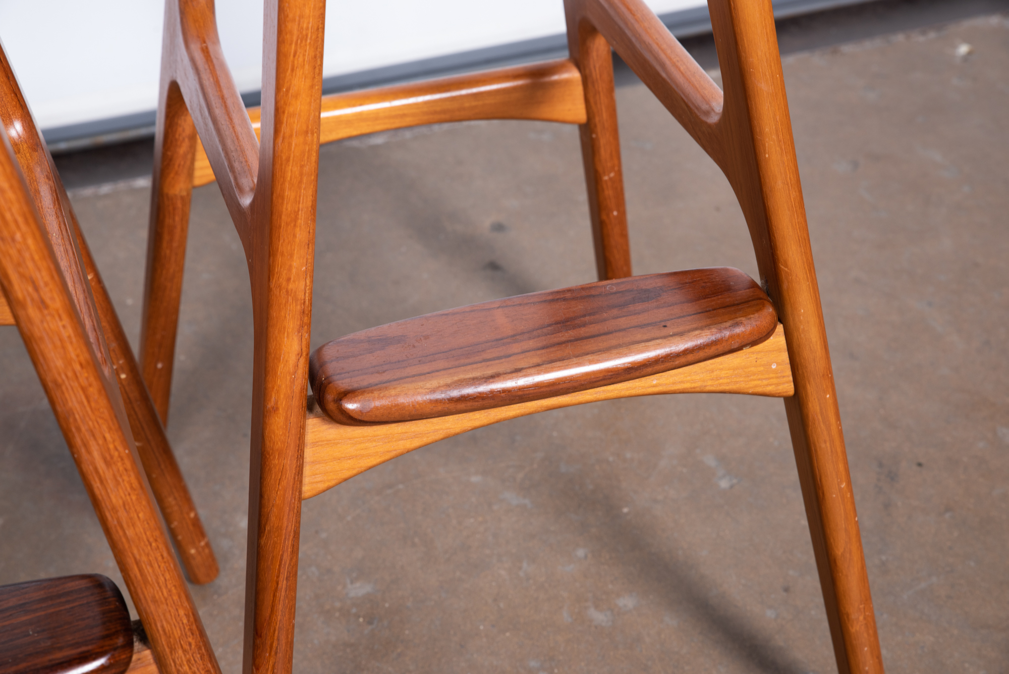 "Model 61" Teak and Rosewood Barstools by Erik Buch for O.D. Møbler A/S, 20th C.