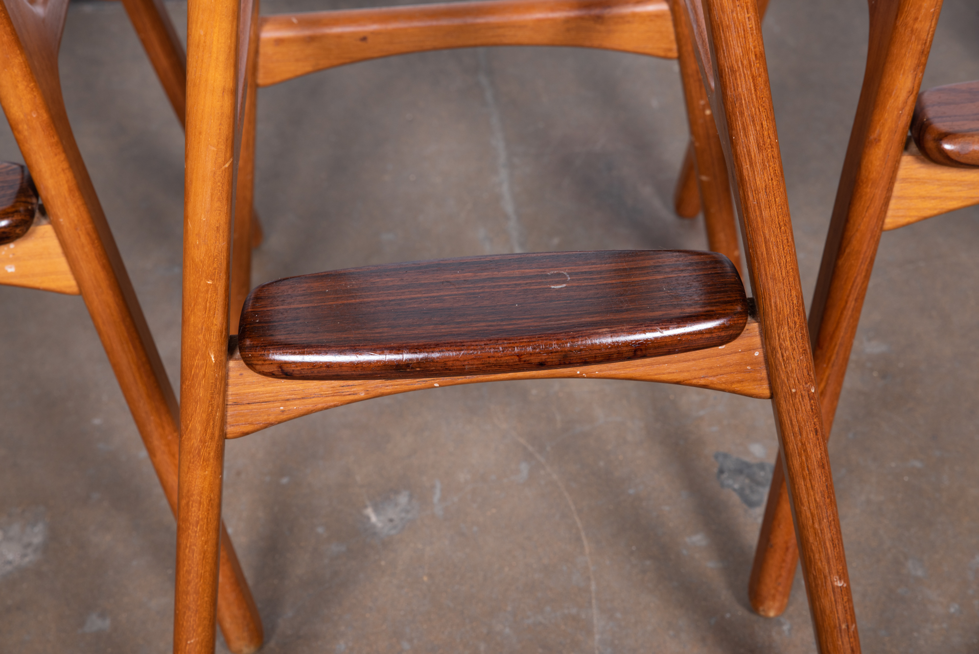 "Model 61" Teak and Rosewood Barstools by Erik Buch for O.D. Møbler A/S, 20th C.