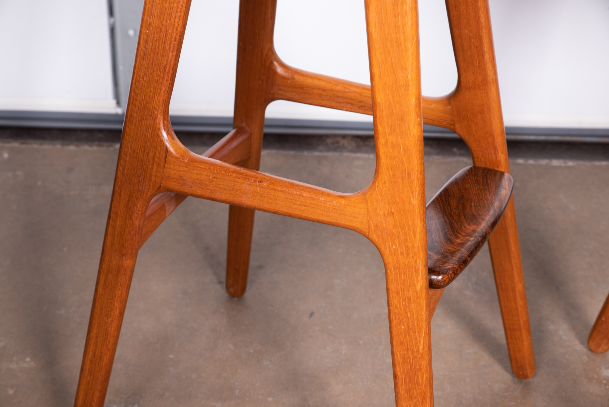 "Model 61" Teak and Rosewood Barstools by Erik Buch for O.D. Møbler A/S, 20th C.