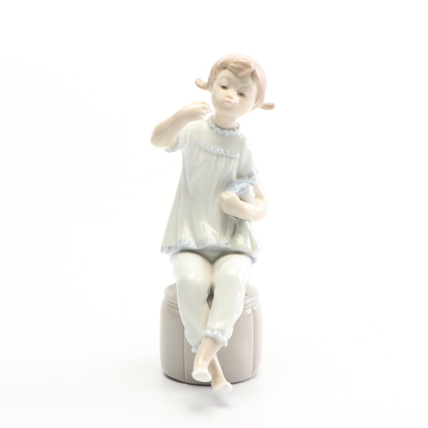 Lladró "Girl with Doll" Porcelain Figurine