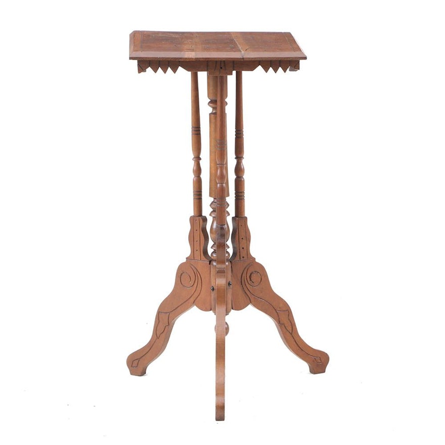 Eastlake Style Occasional Table in Walnut