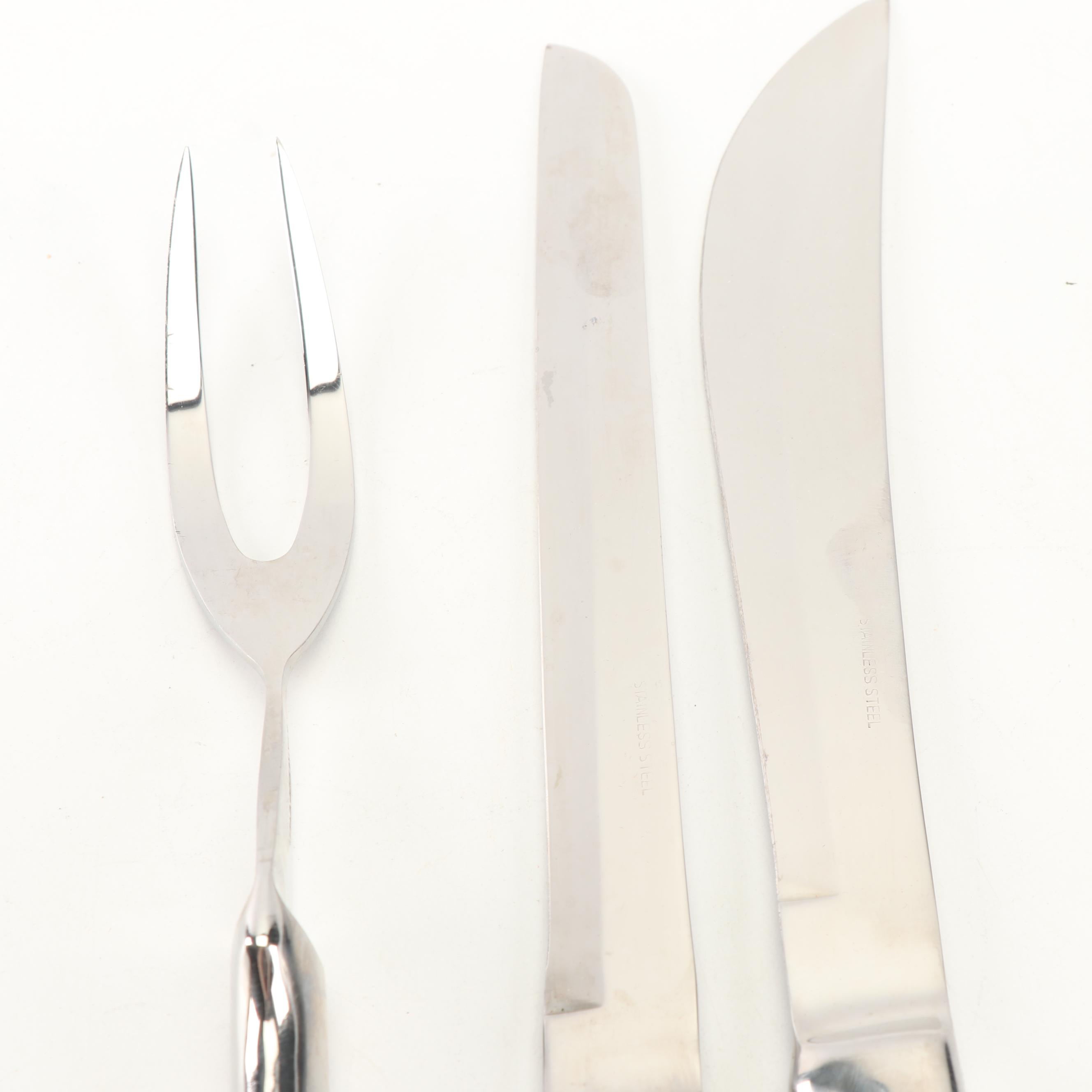 Gourmet Stainless Steel Three-Piece Carving Set