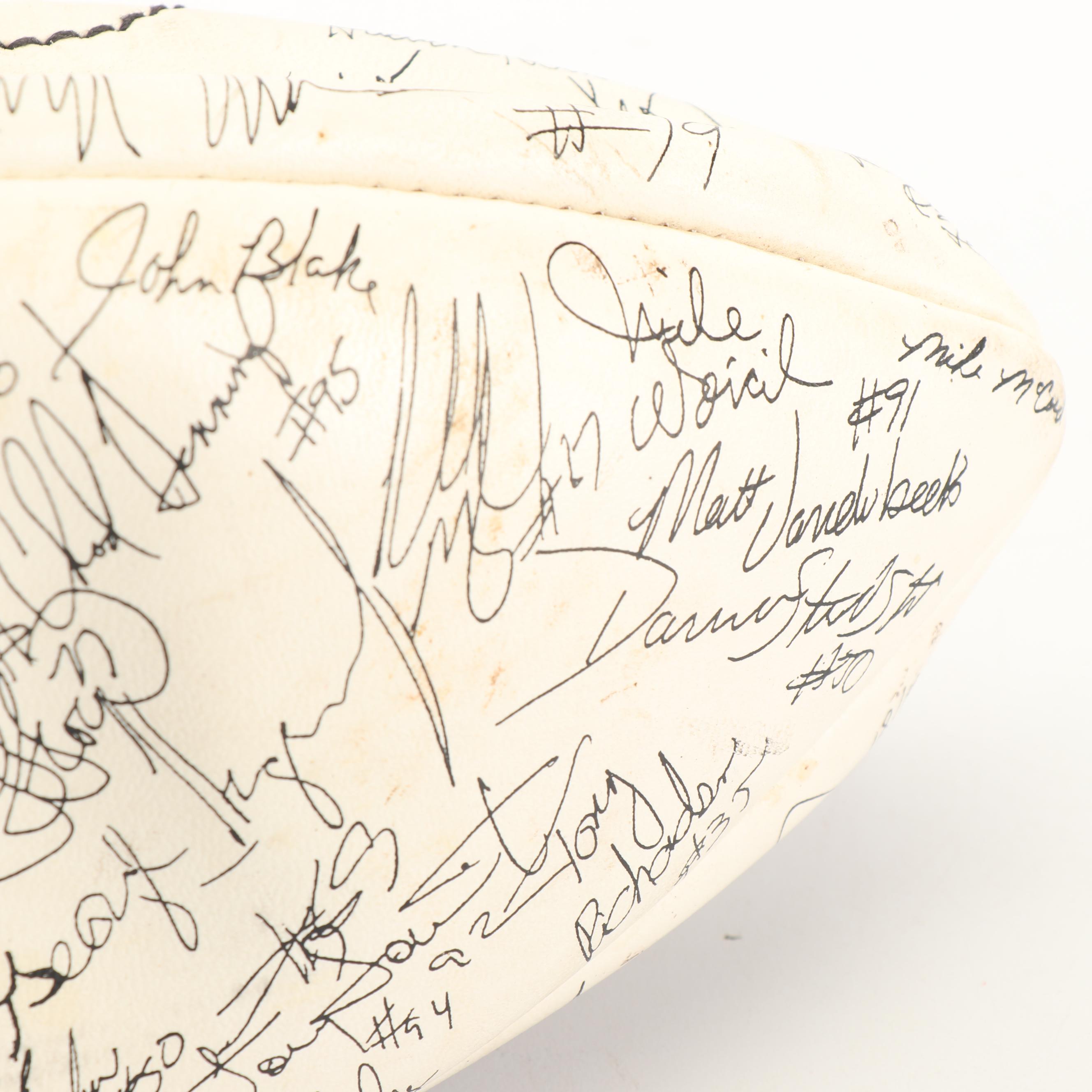 1994 Season Dallas Cowboys Football with Printed Signatures