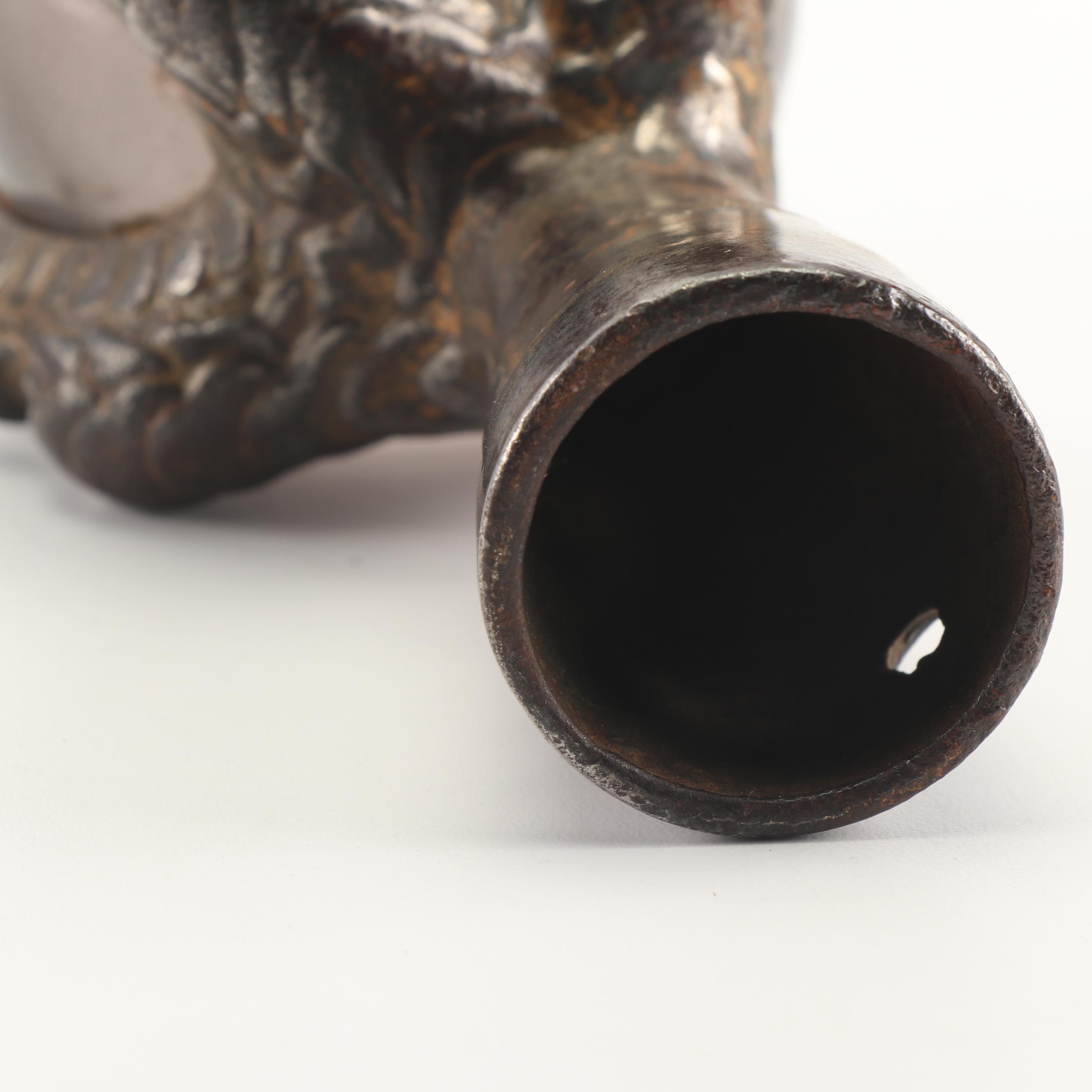 Brass and Purple Glass "Dragon Claw and Pearl" Table Feet, 20th Century