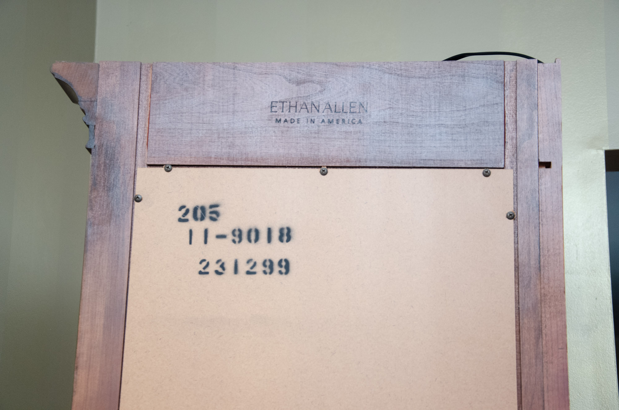 Ethan Allen Illuminated Corner Curio Cabinet