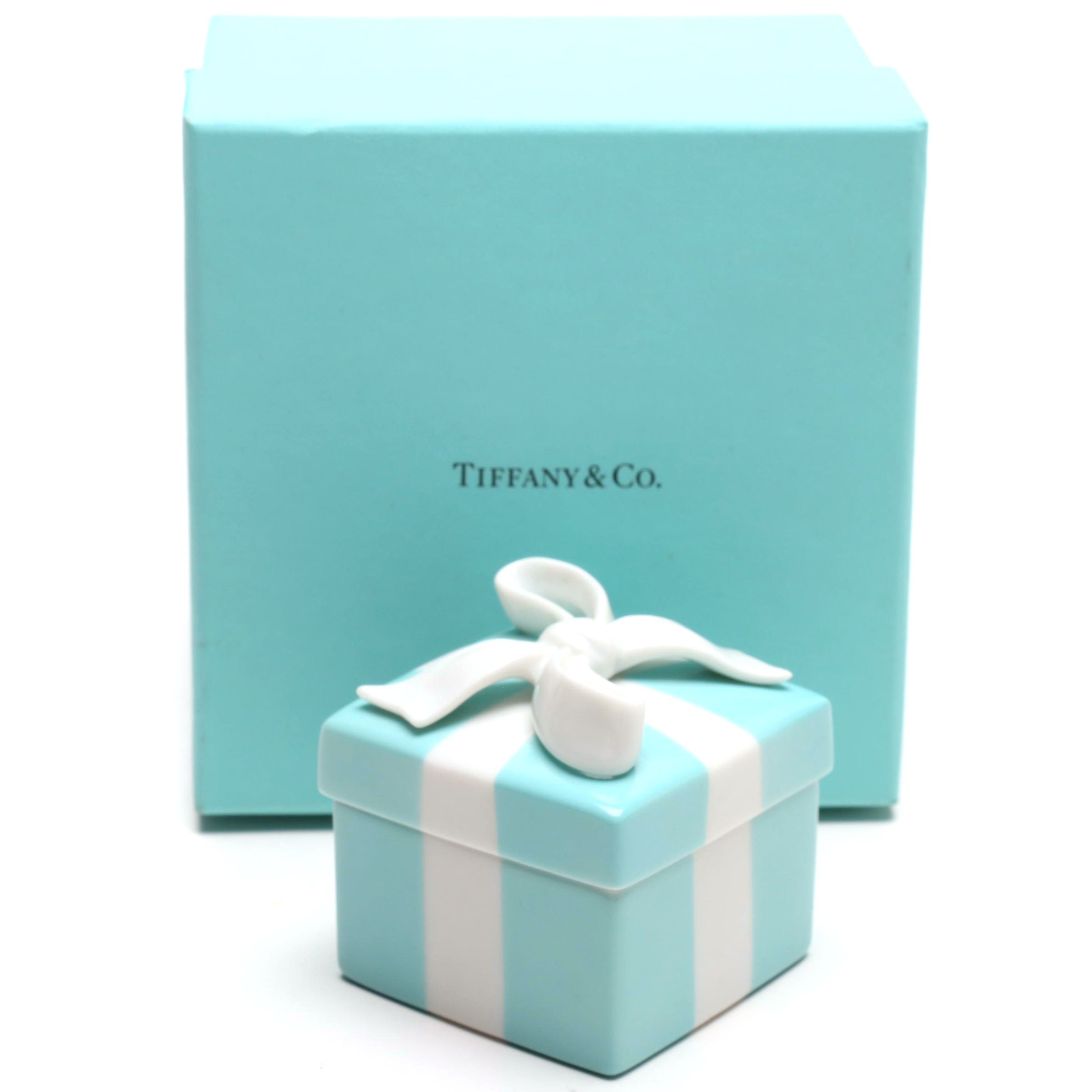 Tiffany & Co. Porcelain Blue Trinket Box