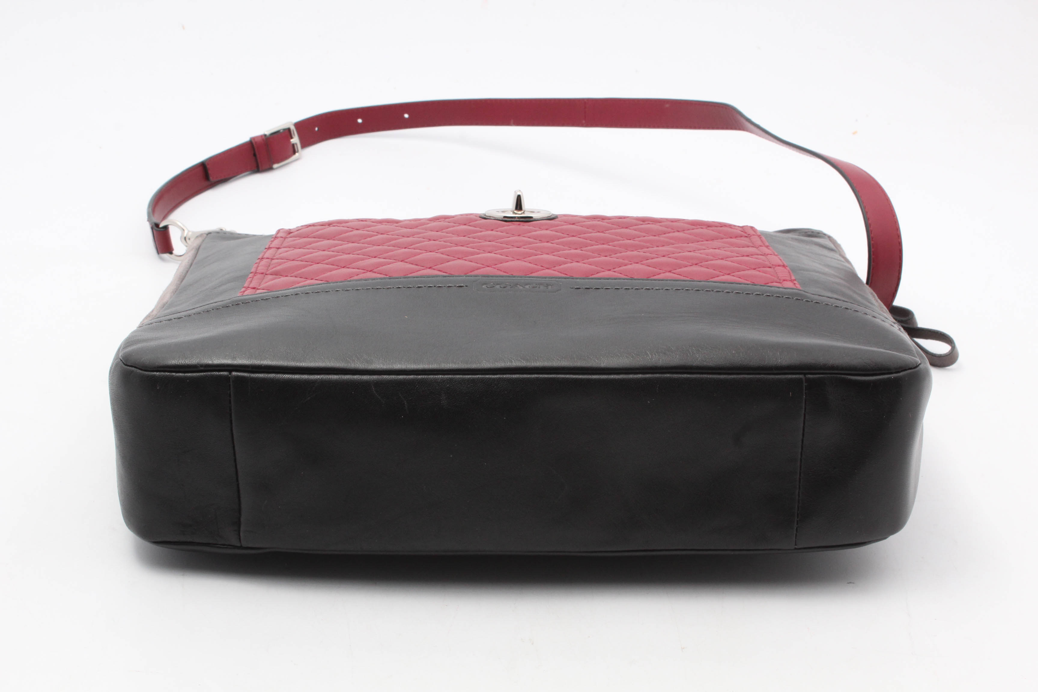 Coach Park Quilted Color Block Leather Hobo Handbag