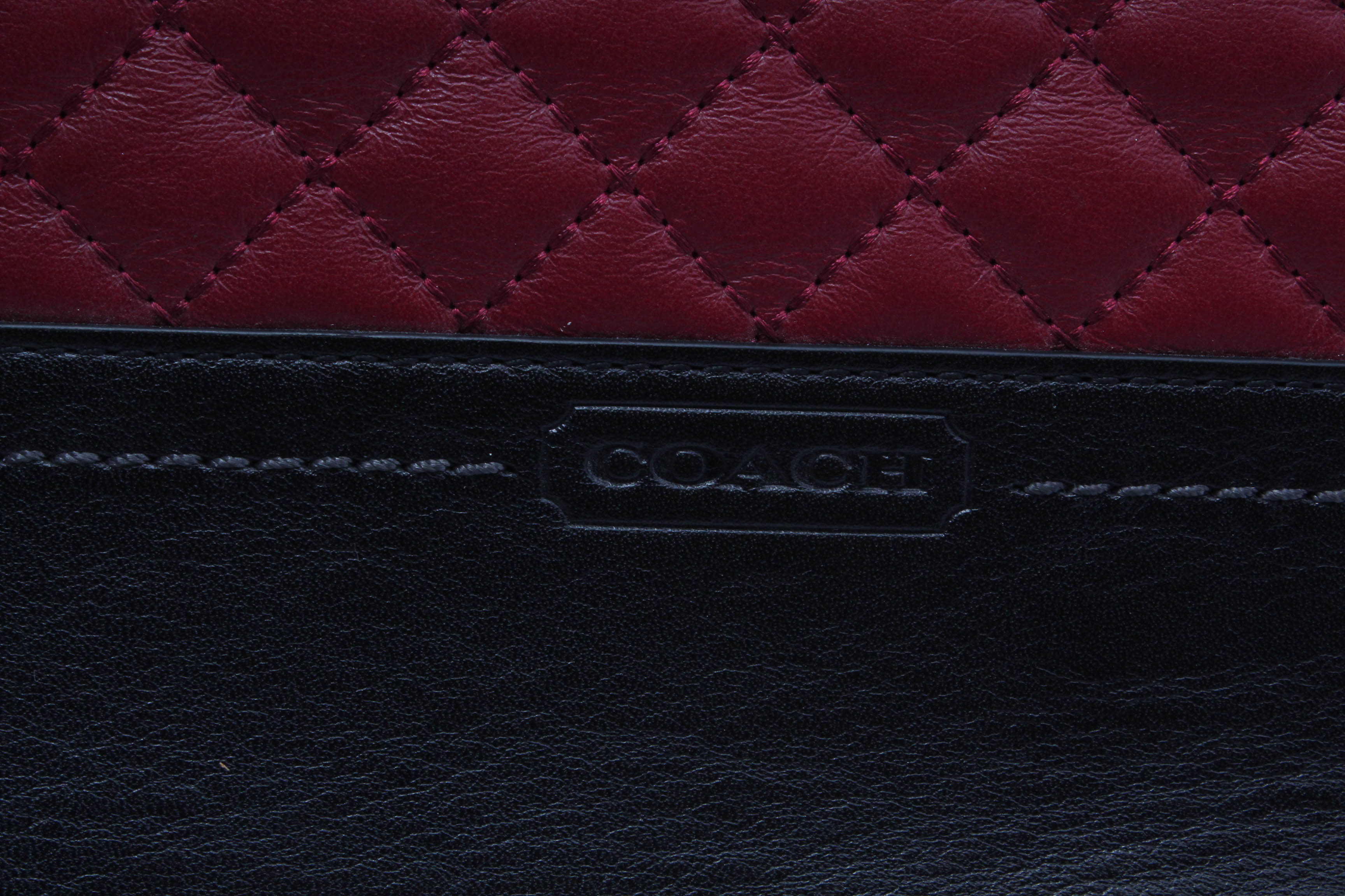 Coach Park Quilted Color Block Leather Hobo Handbag