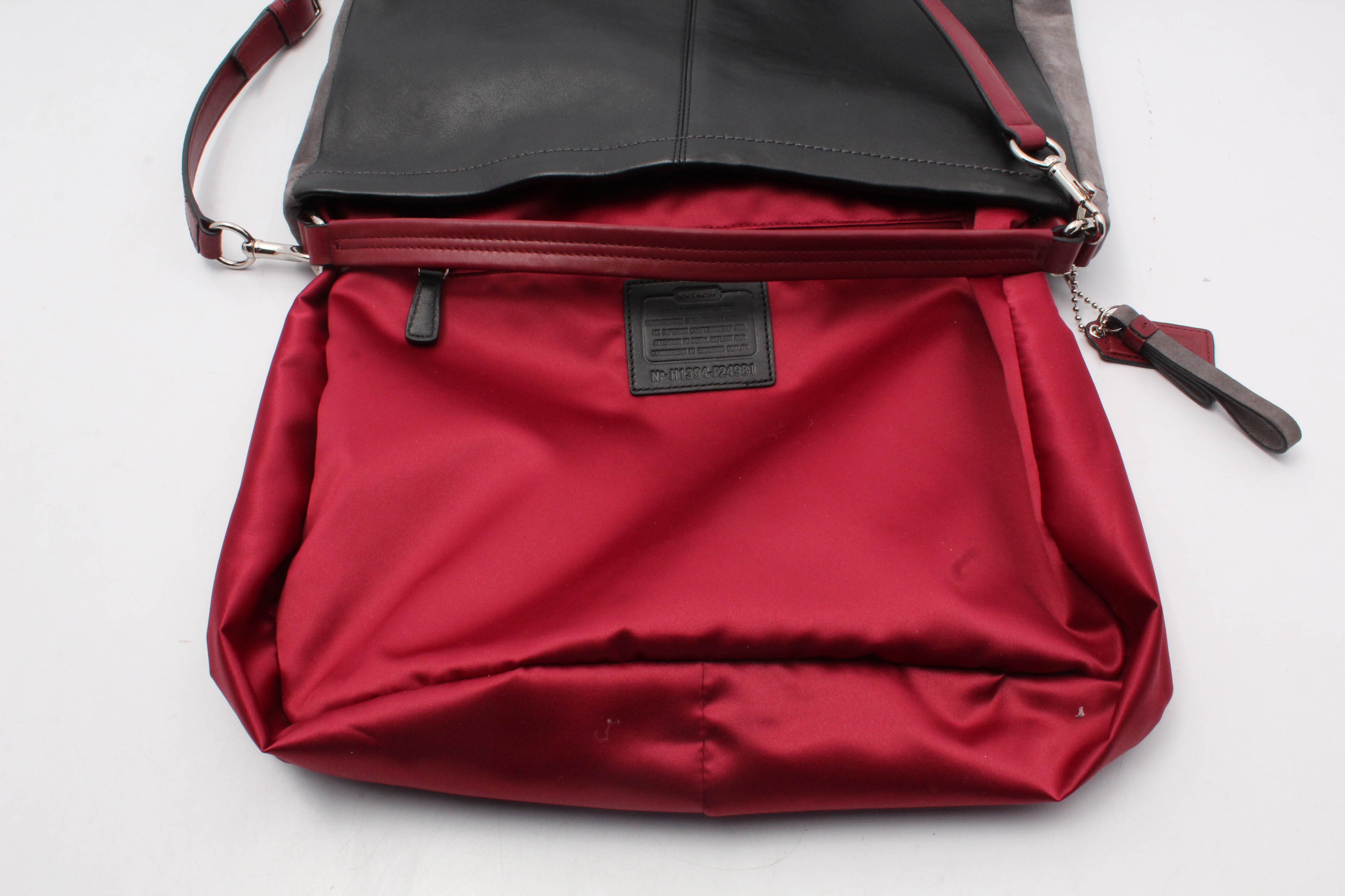 Coach Park Quilted Color Block Leather Hobo Handbag