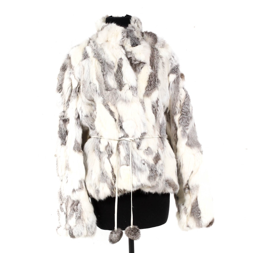 Raffaelo Leather Rabbit Fur Jacket