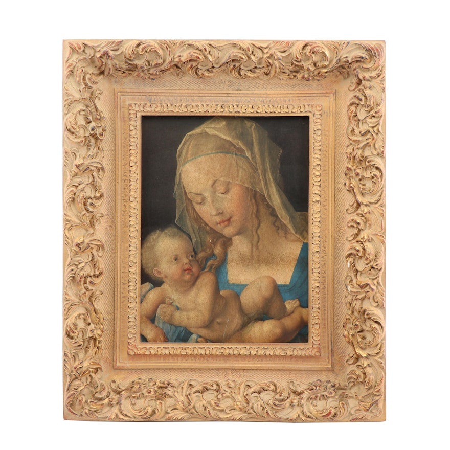 Offset Lithograph after Albrecht Durer "Mary and Child