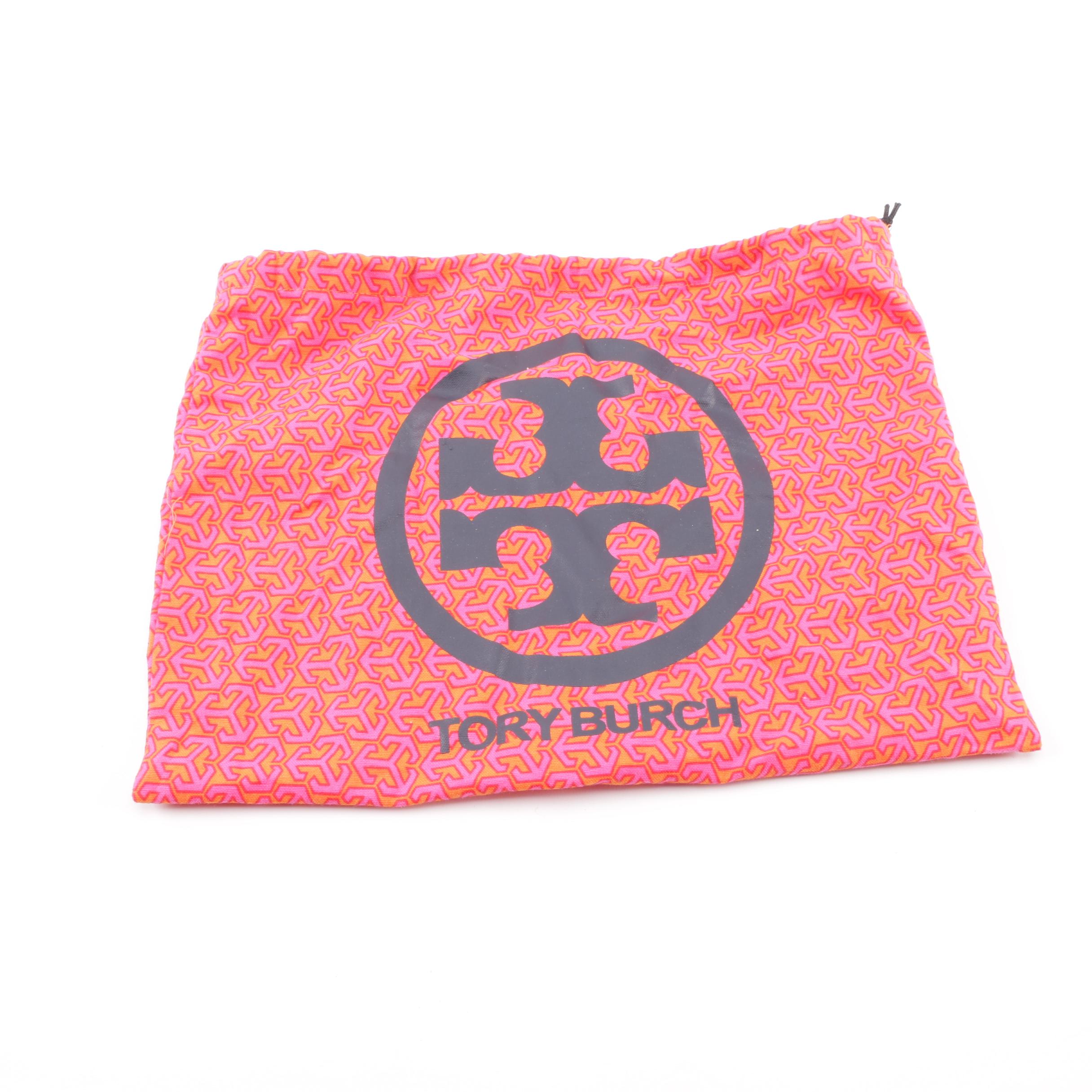 Tory Burch Robinson Black Saffiano Leather Front Flap Crossbody Bag