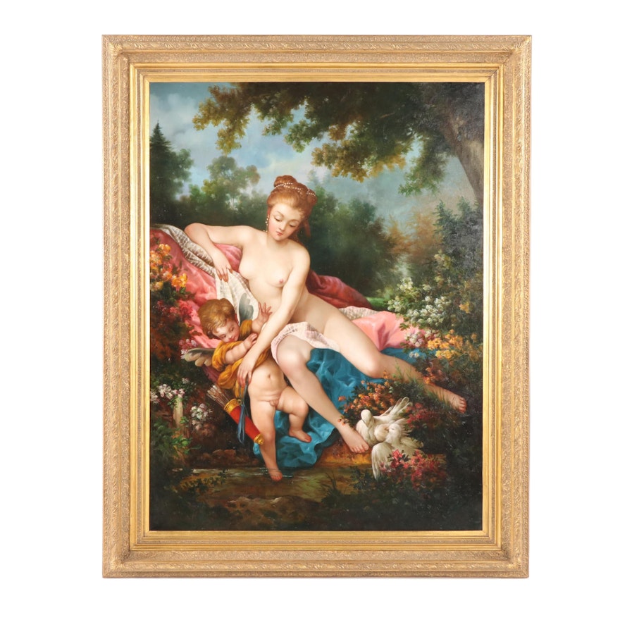 Copy Oil Painting after François Boucher "Venus Consoling Love"