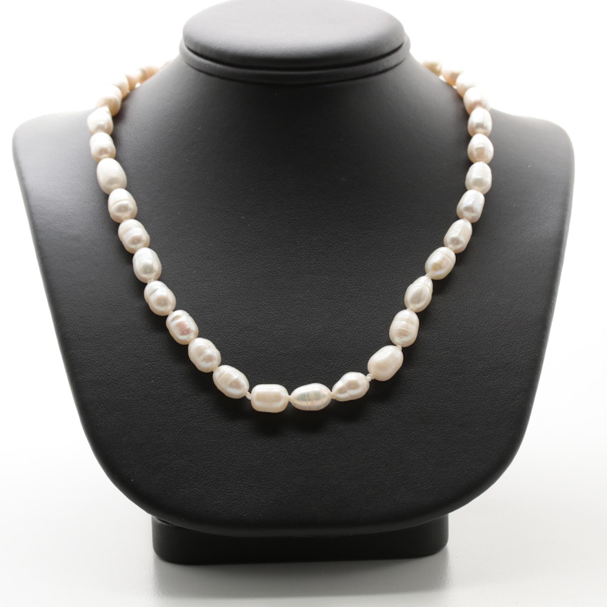 14K Yellow Gold Cultured Pearl Necklace