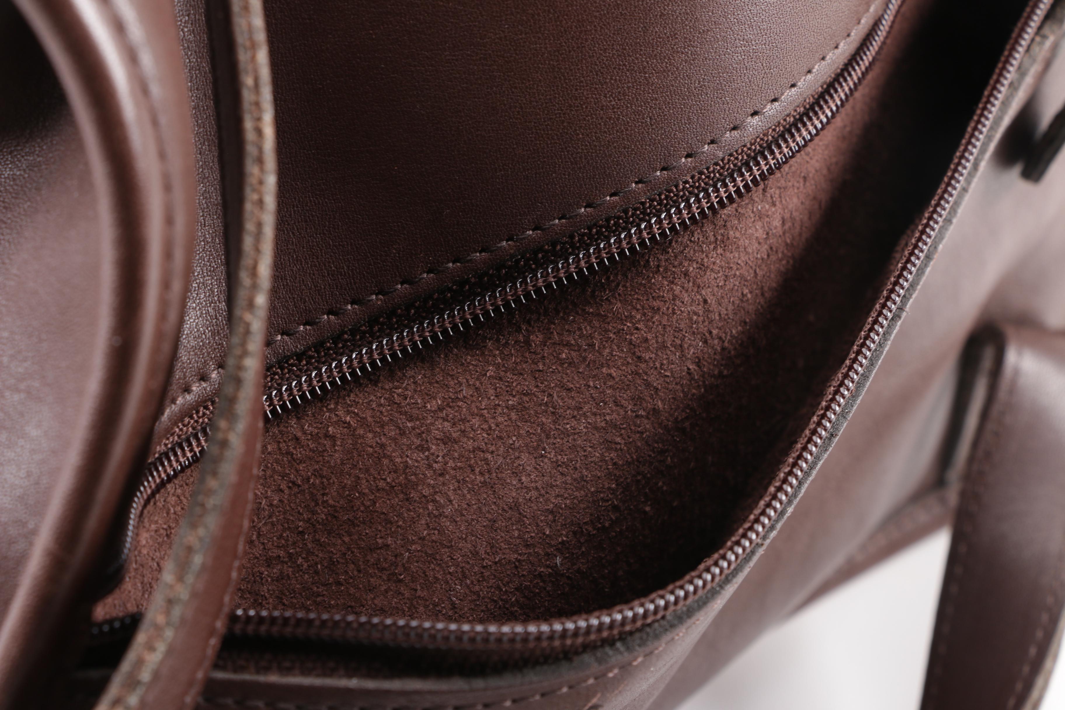 Vintage Coach Brown Leather Turnlock Flap Drawstring Daypack