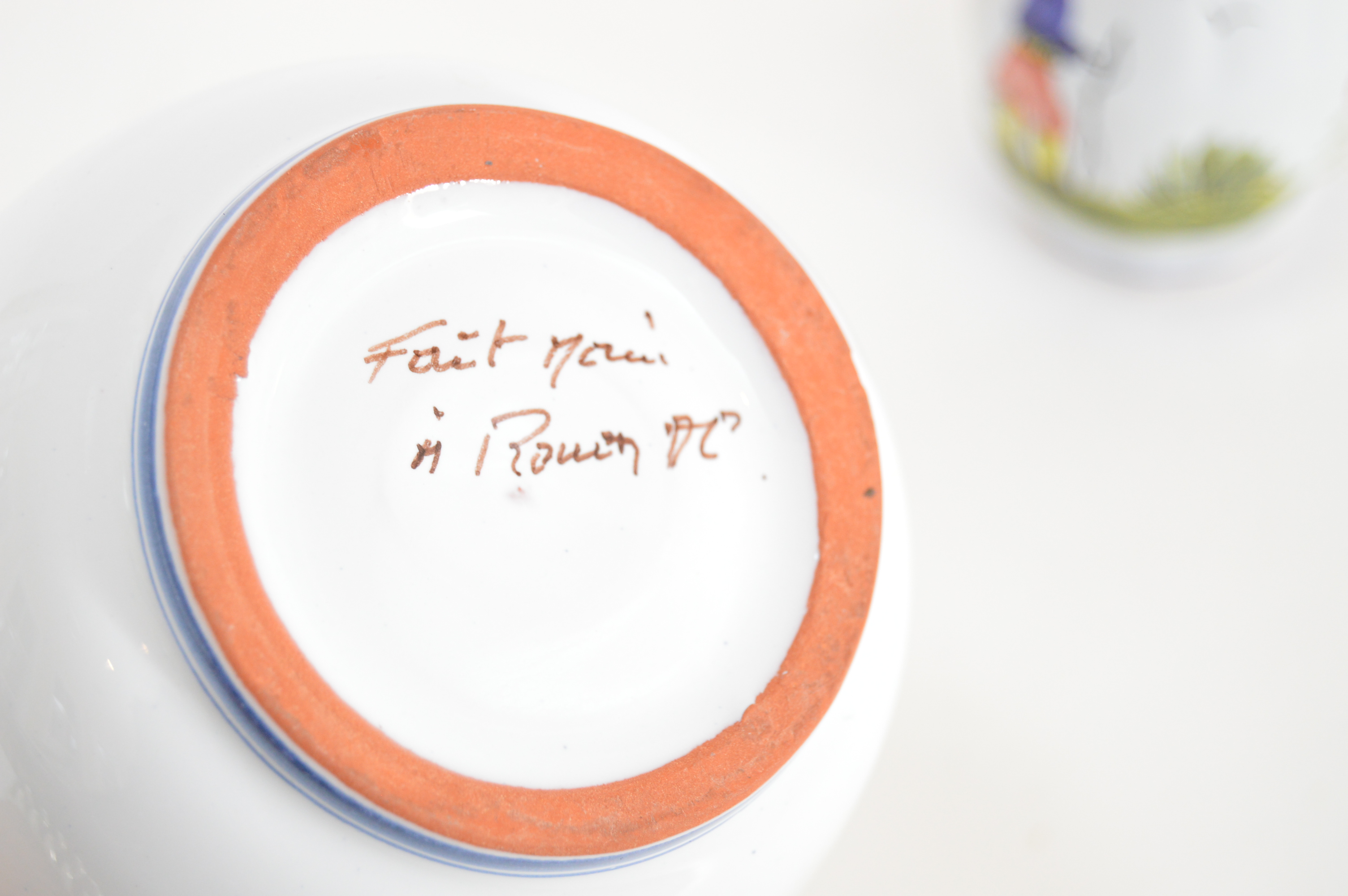 French Faience Pottery Pitchers with Quimper