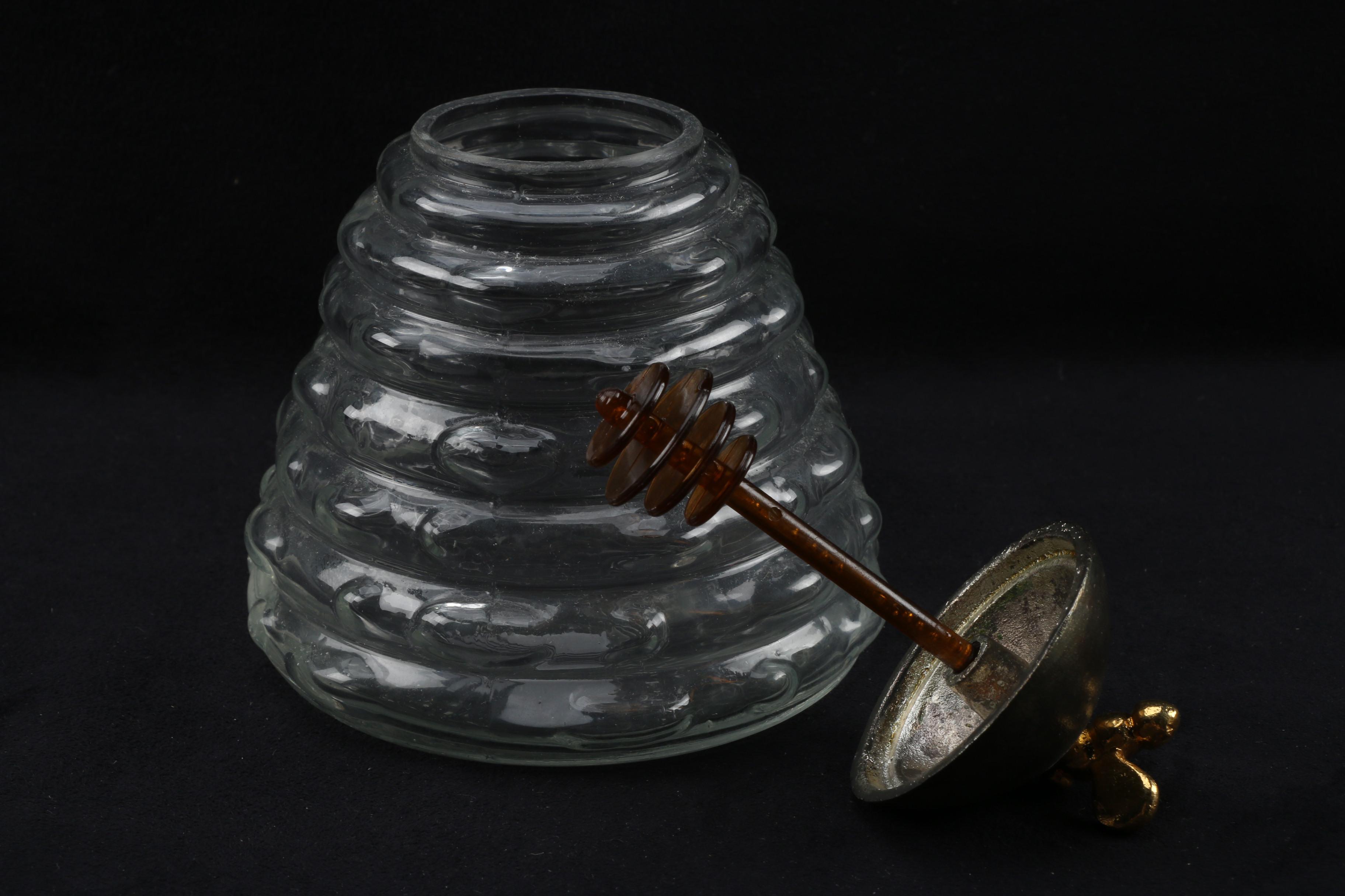 Crystal and Glass Lidded Jars and Bowl with Ladle featuring Baccarat