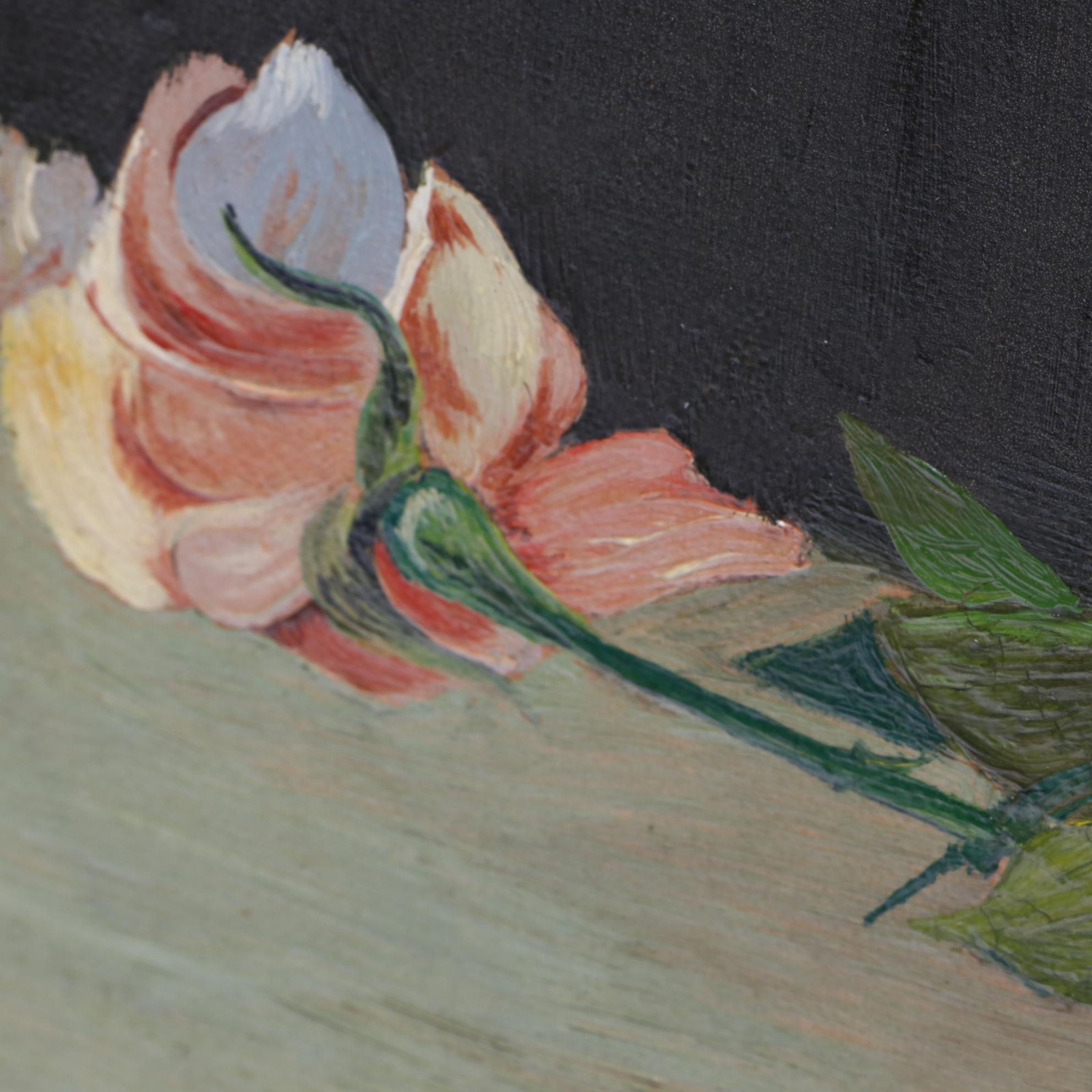 Alfred Kapp 1933 Floral Still Life Oil Painting