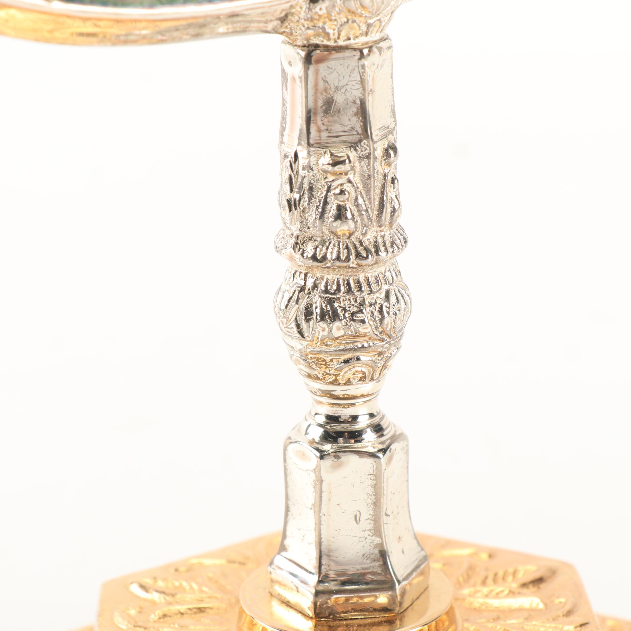 Silver and Gold Plated Jerusalem Menorah
