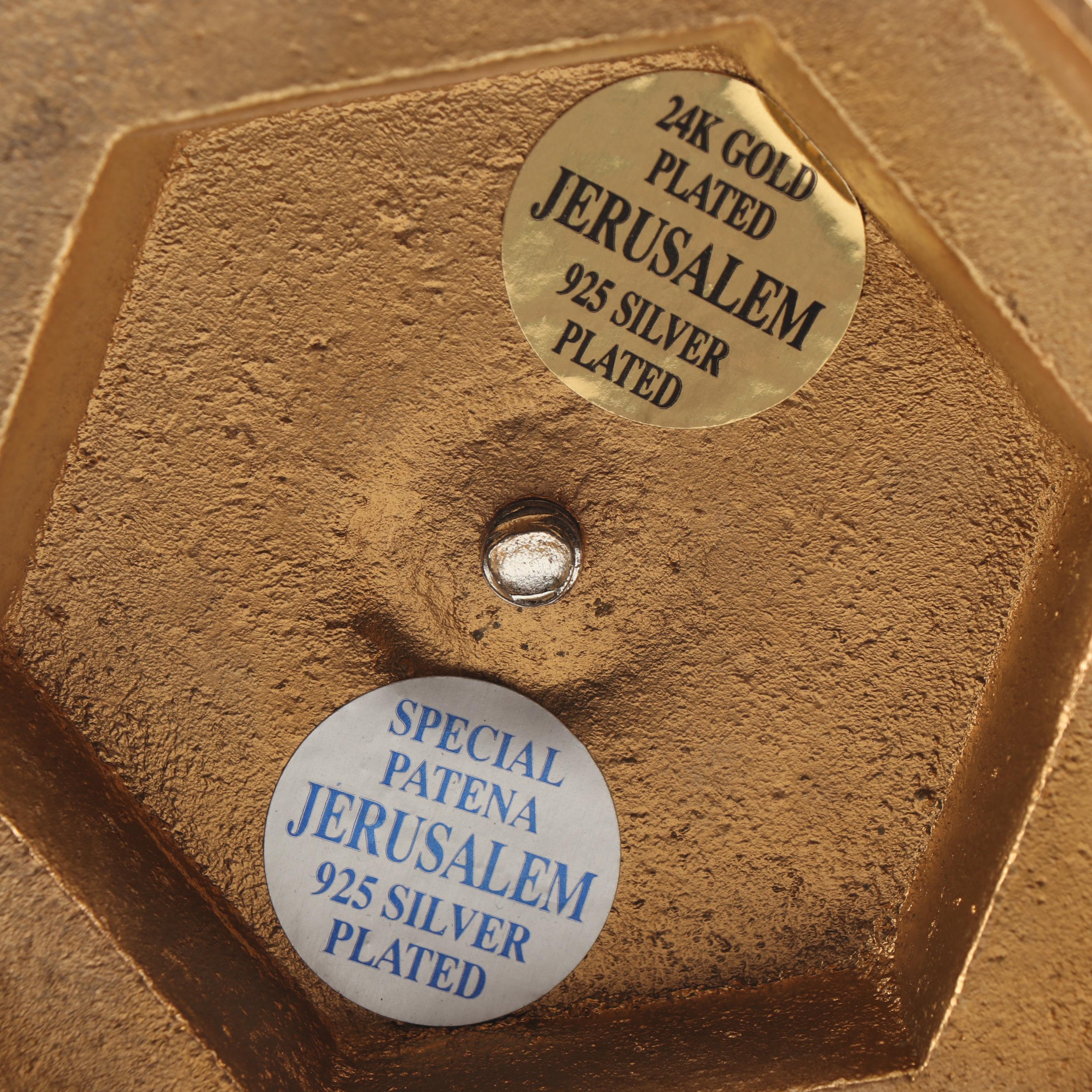 Silver and Gold Plated Jerusalem Menorah