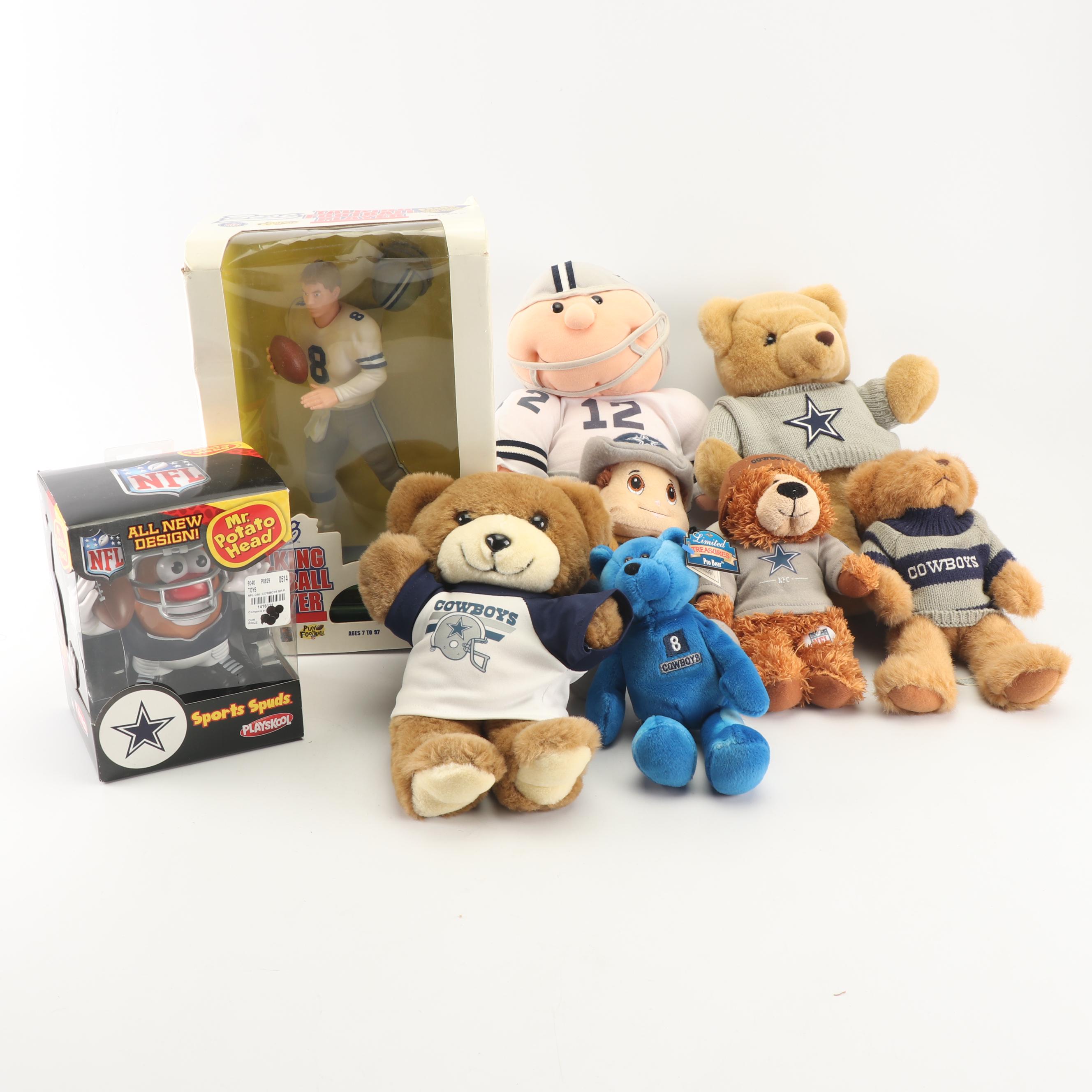 Dallas Cowboys Theme Plush Toys, Mr. Potato Head and Troy Aikman Figure