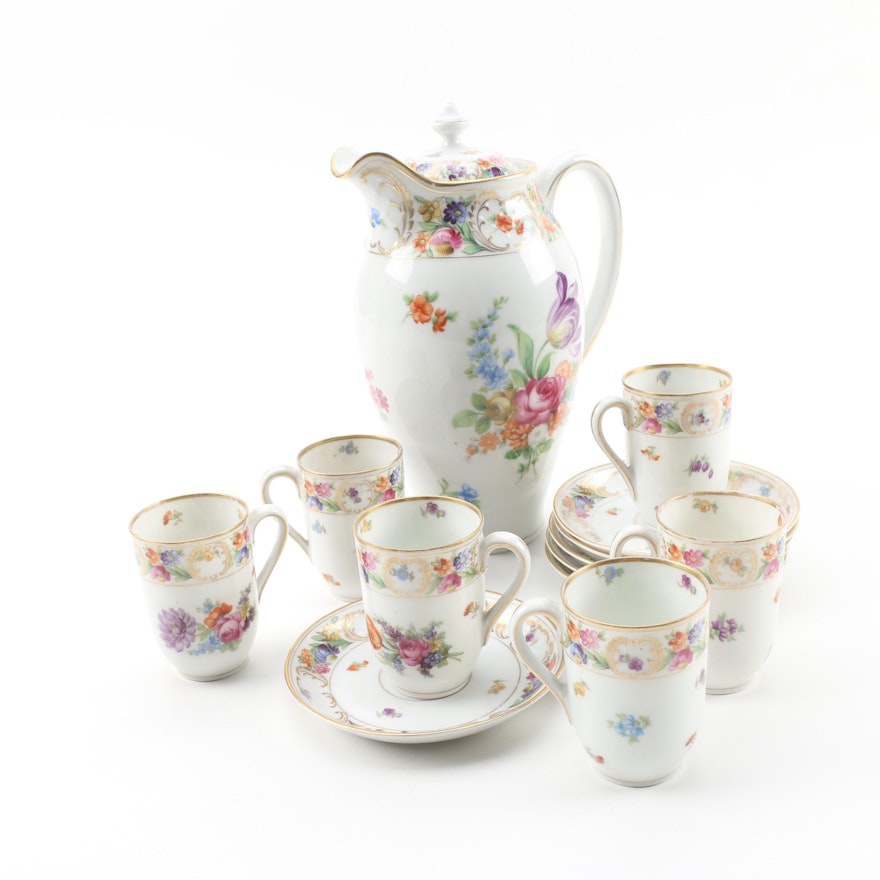 Schumann "Empress Dresden Flowers" Porcelain Tea Service c. 1945-81