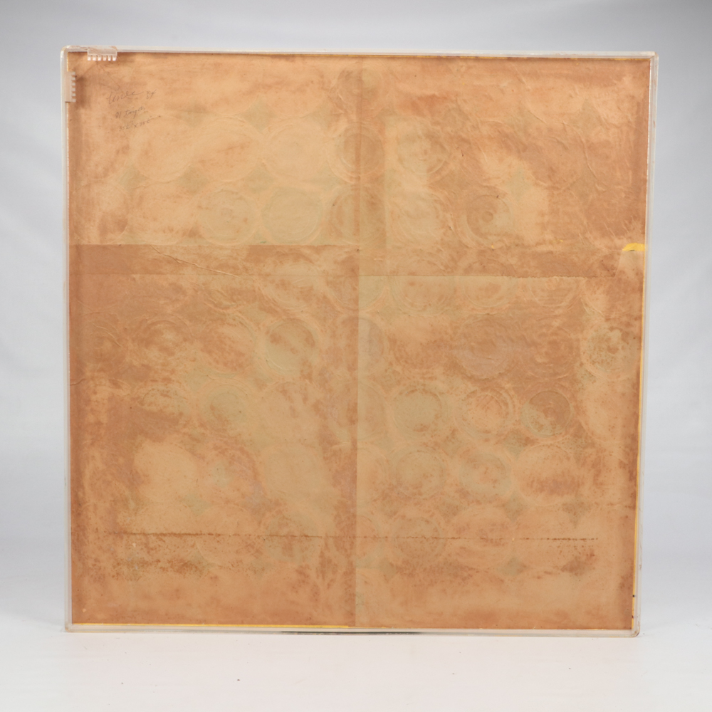 Evelyn Liner 1984 Reverse Acrylic Painting on Plexiglass "81 Targets"