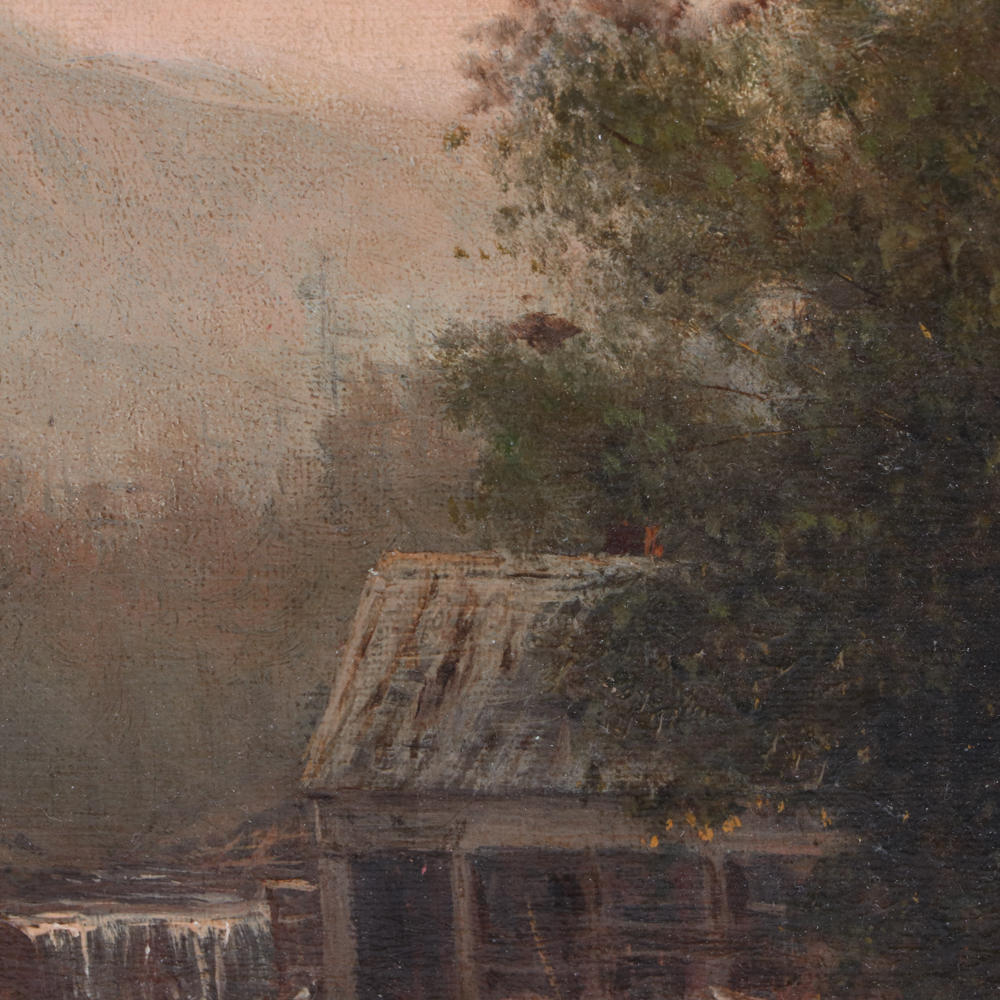 Charles Wilson Knapp Hudson River School Style Oil Painting