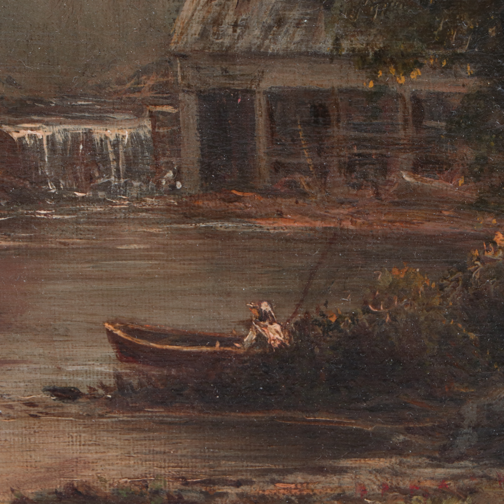 Charles Wilson Knapp Hudson River School Style Oil Painting