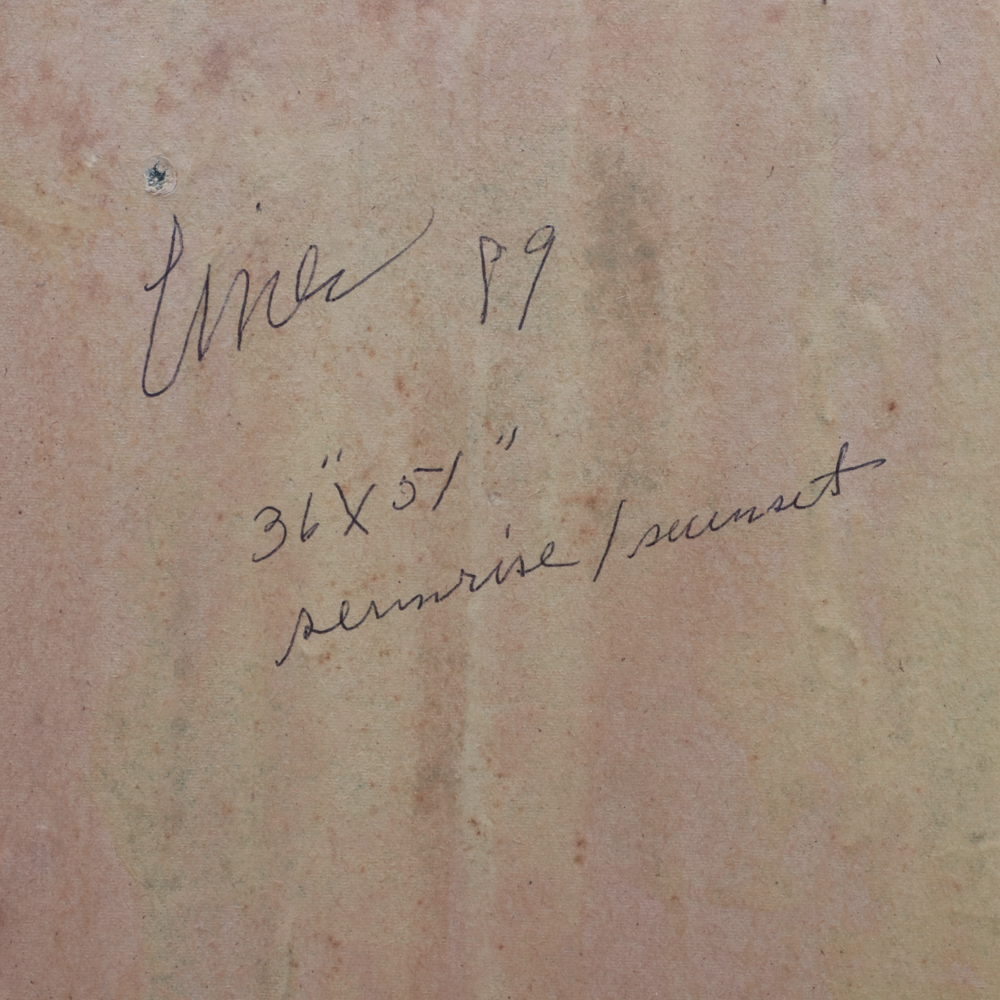 Evelyn Liner Reverse Acrylic Painting on Plexiglass "Sunrise-Sunset"