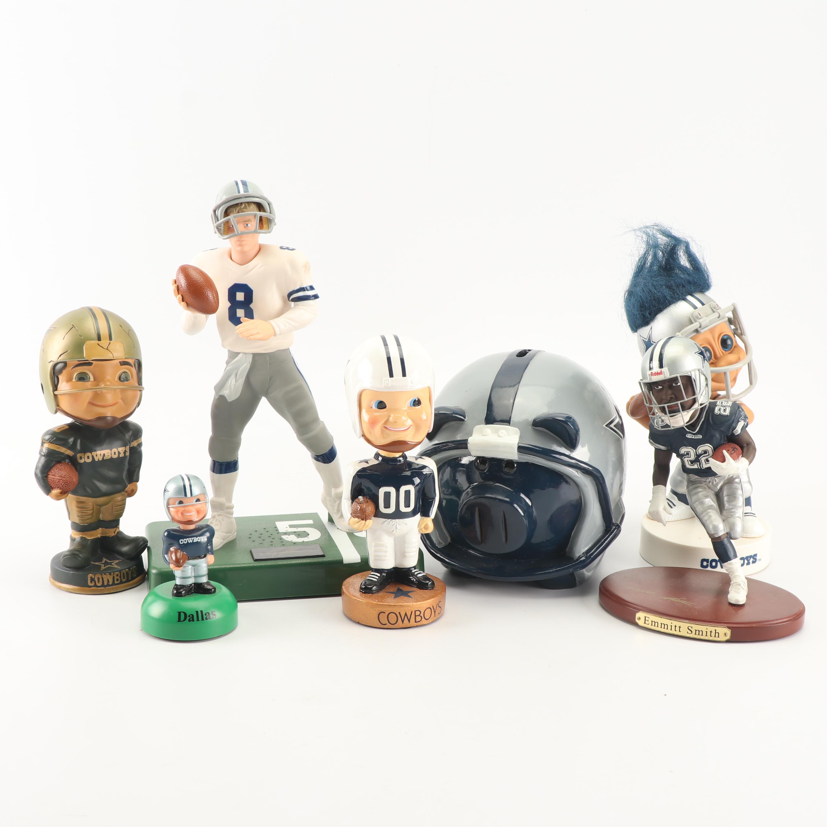 Dallas Cowboy's Bobbleheads and Figurines Including Emmitt Smith